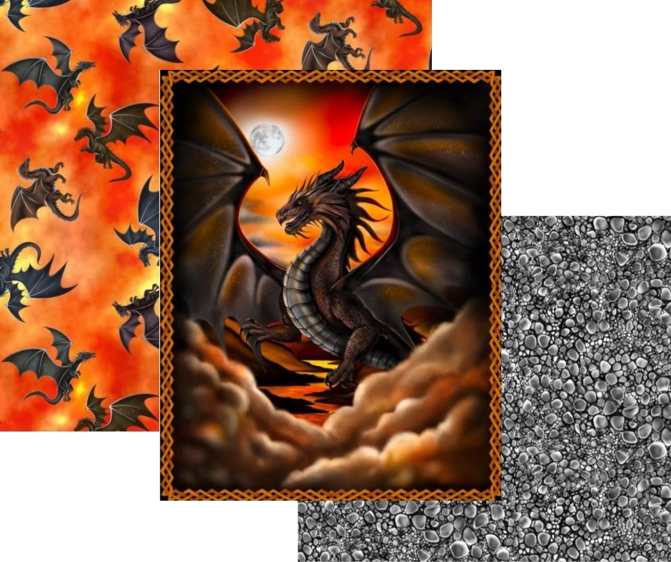 NEW FABRIC!!!!
Fire & Ice Panel .90cm of WOF and Coordinates