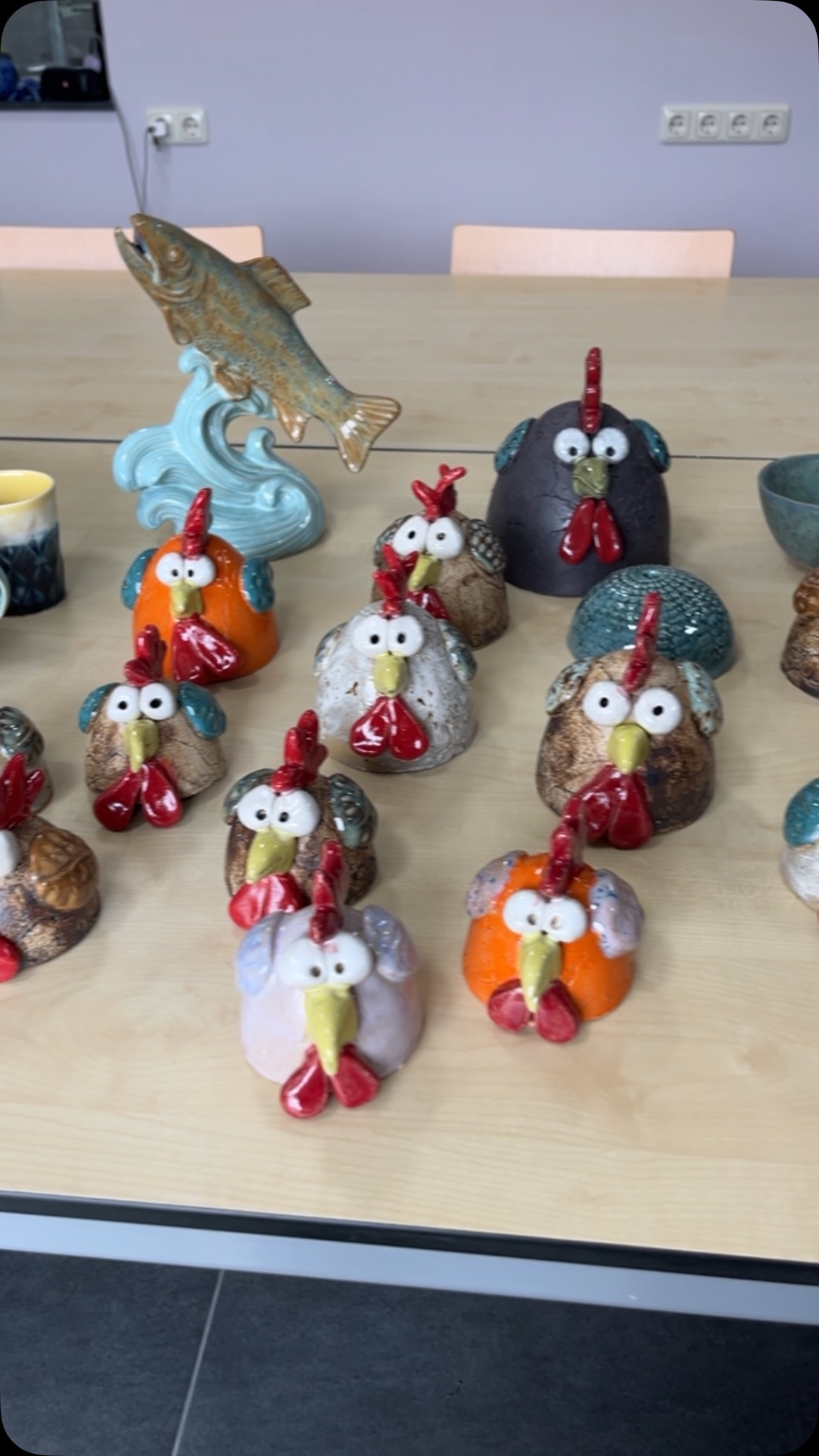 Alle kippen waren weggevlogen. Dus nieuwe gemaakt. Deze mogen op stok🐔🐔🐣🐥