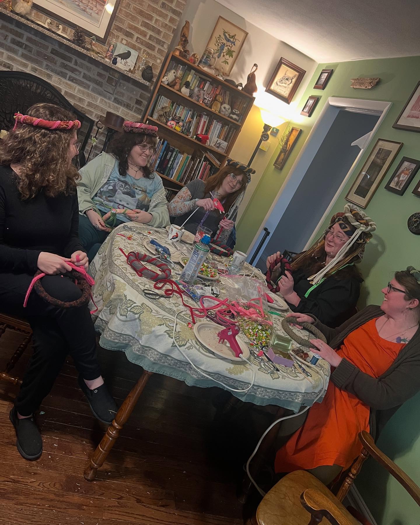 The Q Hearties gathered to decorate roundlets for the upcoming season! ❤️❤️❤️ love our q ❤️ crew