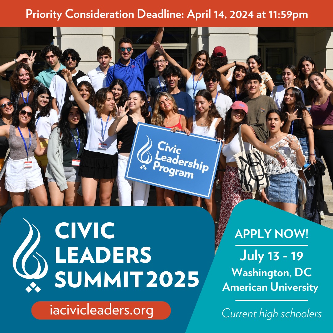 The 2025 Civic Leaders Summer Summit Applications Are LIVE!
Are you a high school student passionate about leadership, civic engagement, and making a difference in your community? Join us for a week-long immersive experience in Washington DC where you’ll:
- Meet with policymakers, civic leaders, and experts
- Gain hands-on experience in advocacy and public service
- Connect with motivated Iranian American peers
- Develop skills to lead and create change
📆 When? July 13-19, 2025
📍 Where? American University, Washington, D.C.
📅 Application Deadline? May 12, 2025
💻 Apply Now (see link in bio): https://www.iacivicleaders.org/civic-leaders-summer-summit
📢 ALSO: We’re looking for Counselors & Counselors-in-Training (CITs) to help lead this transformative experience! If you're a college student, recent grad, or Summit alum, apply now!
Tag a friend who should apply & spread the word! 💡 #CivicLeaders #FutureLeaders #IranianAmerican #Leadership #DCExperience
If you have any questions, please reach out to Masoud Mostajabi at CLP@PAAIA.org