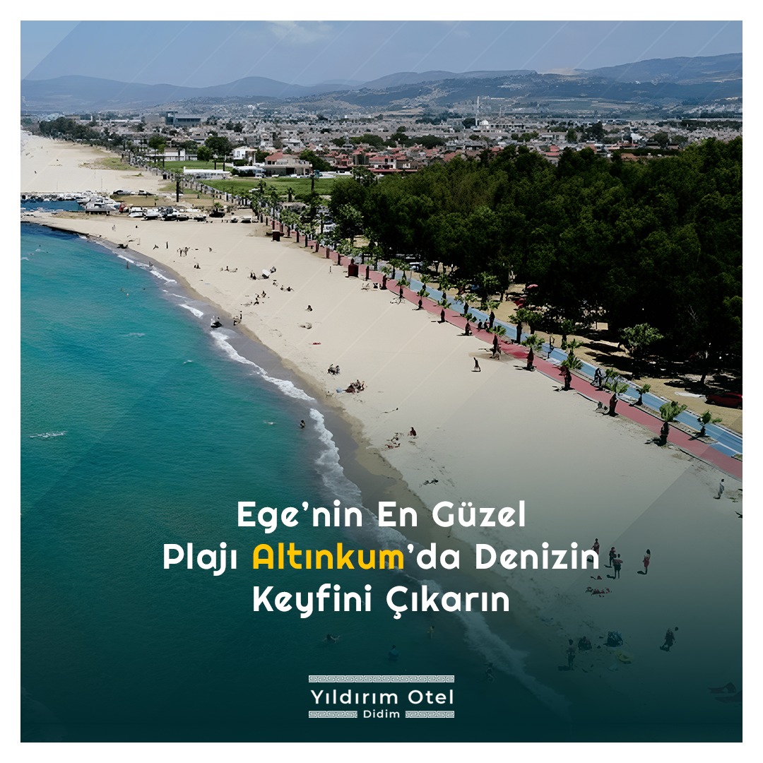 Ege'nin en güzel plajı Altınkum'da denizin keyfini çıkarın.
#didim #tatilbudur #yildirimotel #booking #ets #odamax #trivago #kusadasi