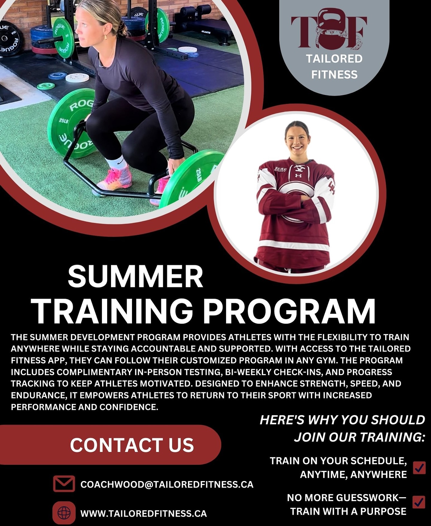 ENTER TO WIN!!!
This is your chance to get an entire summer of training FOR FREE!!!!
What do you have to do?
1. Follow @tailoredfitness_ldn & @coachedbywood
2. Comment “link” - we will send you a form to fill out
3. Fill out the form!
Booom! Done! ✅
You’re entered to win the Elite Summer Development Program for FREE!
Draw ends March 21st @ 12pm!
Have more questions?
Email coachwood@tailoredfitness.ca
#summertraining #getstronger #getfaster #sportstraining #buildconfidence #training #femalecoaches