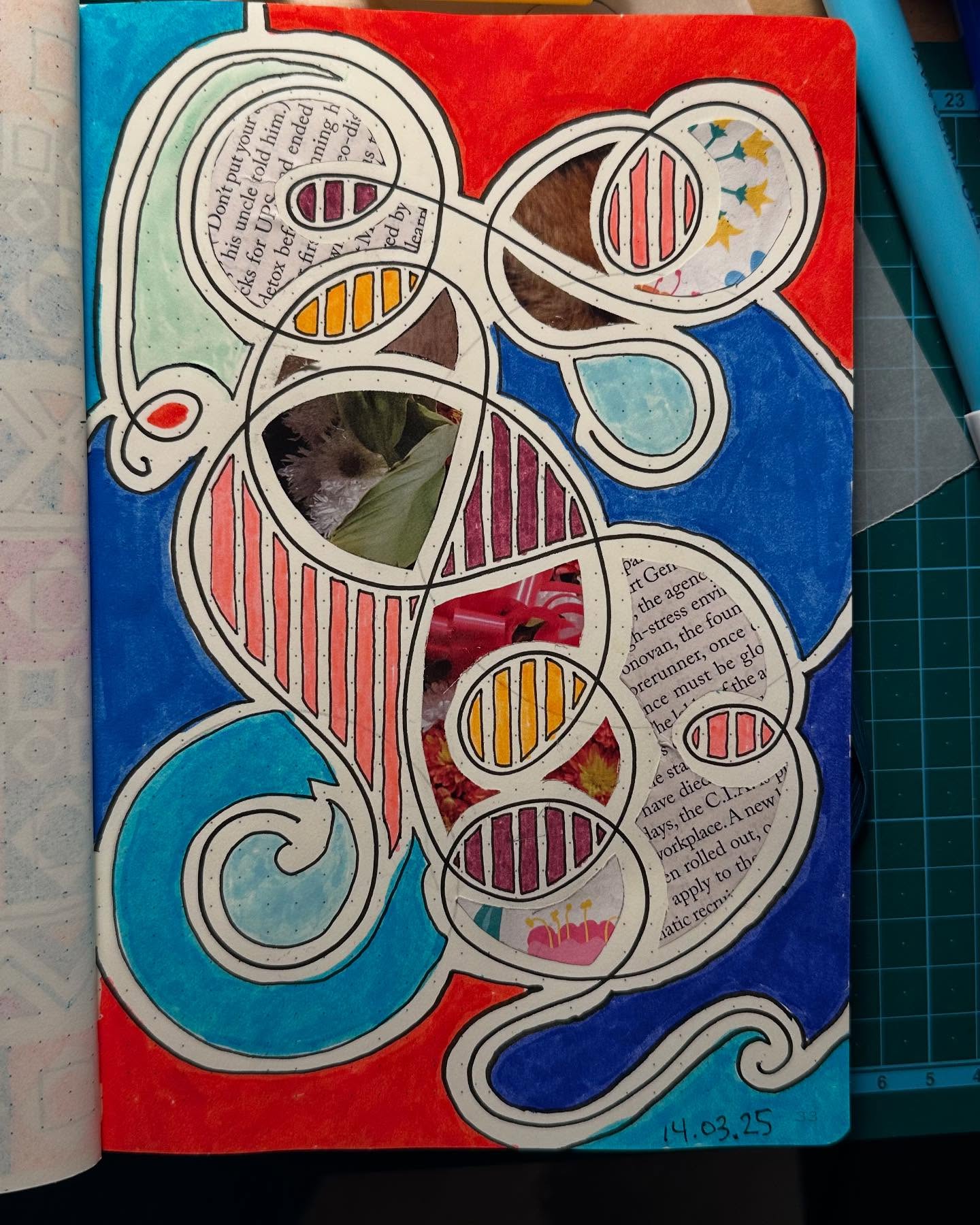 #collage #gesture #ink #marker #drawing #shabbatshalom