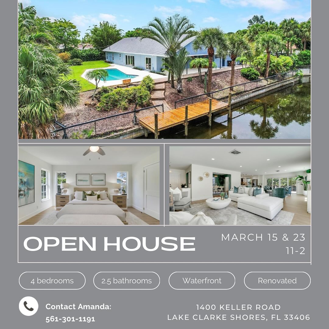 **✨ Open House Alert! ✨**
This stunning 4 bed, 2.5 bath waterfront gem is the ultimate South Florida paradise! 🌴 From a sleek, modern kitchen to a new dock, roof, impact windows & doors, every inch of this home screams luxury. ✨
Step outside to a huge covered patio — perfect for entertaining, plus a newly redone pool for the ultimate chill vibes. 🌊🍹 The expansive lot gives you room to play, entertain, or expand — the possibilities are endless! 🚤🏡
With breathtaking water views and high-end finishes throughout, this home is a total showstopper! Don’t miss your chance to live the *luxury* life you deserve in South Florida.
💥 Schedule your showing today and get ready to be WOWED! 💥
#WaterfrontLiving #SouthFloridaRealEstate #LuxuryLiving #DreamHome #Entertainer’sParadise #OpenHouse
