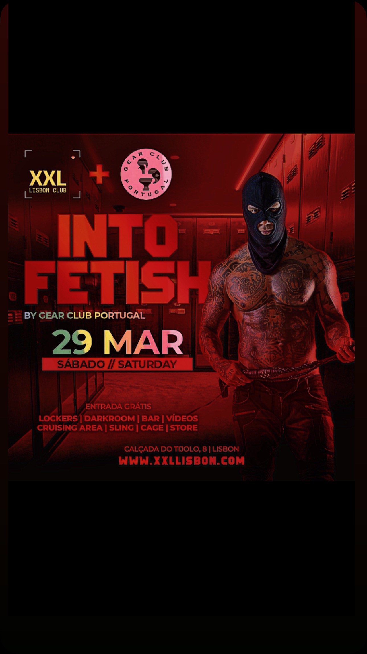 Into Fetish By Gear Club Portugal
#xxllisbon #gearclubportugal #fetiche #leather #cruising #gaycruising #gayfetish #lisbongay #gay #bargay #xxllisbonclub #lisbonportugal #bairroalto #gayboy #gaybarlisbon