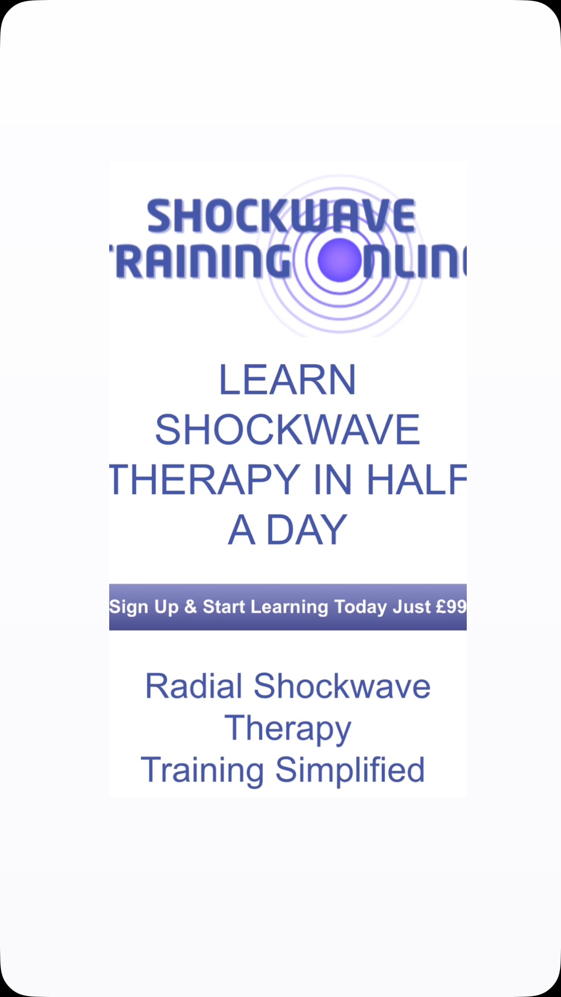 🚀 Learn Shockwave Therapy for Just £99! 🚀
Want to add Shockwave Therapy to your clinic without breaking the bank? Our online Shockwave Therapy Course is the simplest and most affordable way to get started—just £99 for 90 days of access!
✅ Easy-to-follow lessons
✅ Step-by-step treatment protocols
✅ No fluff—just what you NEED to know
✅ Affordable & accessible for all clinicians
For just £99, you’ll get everything you need to start using Shockwave Therapy in your practice with confidence.
📲 Sign up today and start treating patients in no time! DM us or click the link in our bio to enroll.
#ShockwaveTherapy #Physiotherapy #Chiropractic #SportsRehab #PhysicalTherapy #MedicalTraining #OnlineCourse #ShockwaveTraining #HealthcareProfessionals #CPD