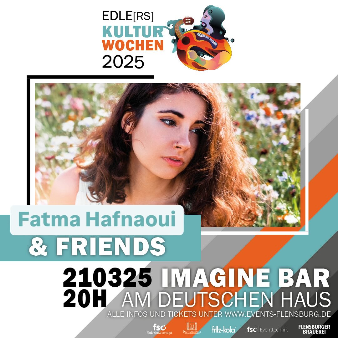 ➡️➡️➡️➡️➡️swipe➡️➡️➡️➡️➡️
Moin ihr Lieben, nun eine großartige Ankündigung:
Nächsten Freitag, am 21.03. findet das „Theo Klattenhoff & Friends“ Konzert als Festival-Gala-Abend in der @imaginebarfl statt. Es gibt zwei Sets mit großartigen Singer-Songwriter*innen aus dem Norden, die ihre eigenen Songs präsentieren.
Du hast Lust auf einen bunten Abend? Dich mal so richtig durch verschiedenste Musikrichtungen zu schnuppern? Anfangs noch ruhigen Klängen lauschen und am Ende gemeinsam mit uns in den Abend zu tanzen? Dann bist du an diesem Abend genau richtig!
Wir haben ein tolles Line-up für euch auf die Beine gestellt. Mit dabei sind @fatma.hafnaoui @jan.eichwald @jonson.music @lissys_music @lasse.pts @anja_singersongwriterin @theo.klattenhoff @unddasleben @sinnprovinzen
Wir freuen uns auf alle neuen Gesichter und alte Hasen und vor allem auf einen wahnsinnig tollen Abend!
Tickets gibt’s bei Eventim und bei allen bekannten Vorverkaufsstellen.
Das Wichtigste auf einem Blick:
Datum: Freitag, 21. März
🕕 Einlass: 19 Uhr | Konzertbeginn: 20 Uhr
📌 Ort: Imagine Bar, Deutsches Haus, Flensburg
#TheoAndFriends #LiveMusic #SingerSongwriterFestival #FlensburgEvents #HandgemachteMusik #supportlocalartists #flensburg #flensburgliebtdich