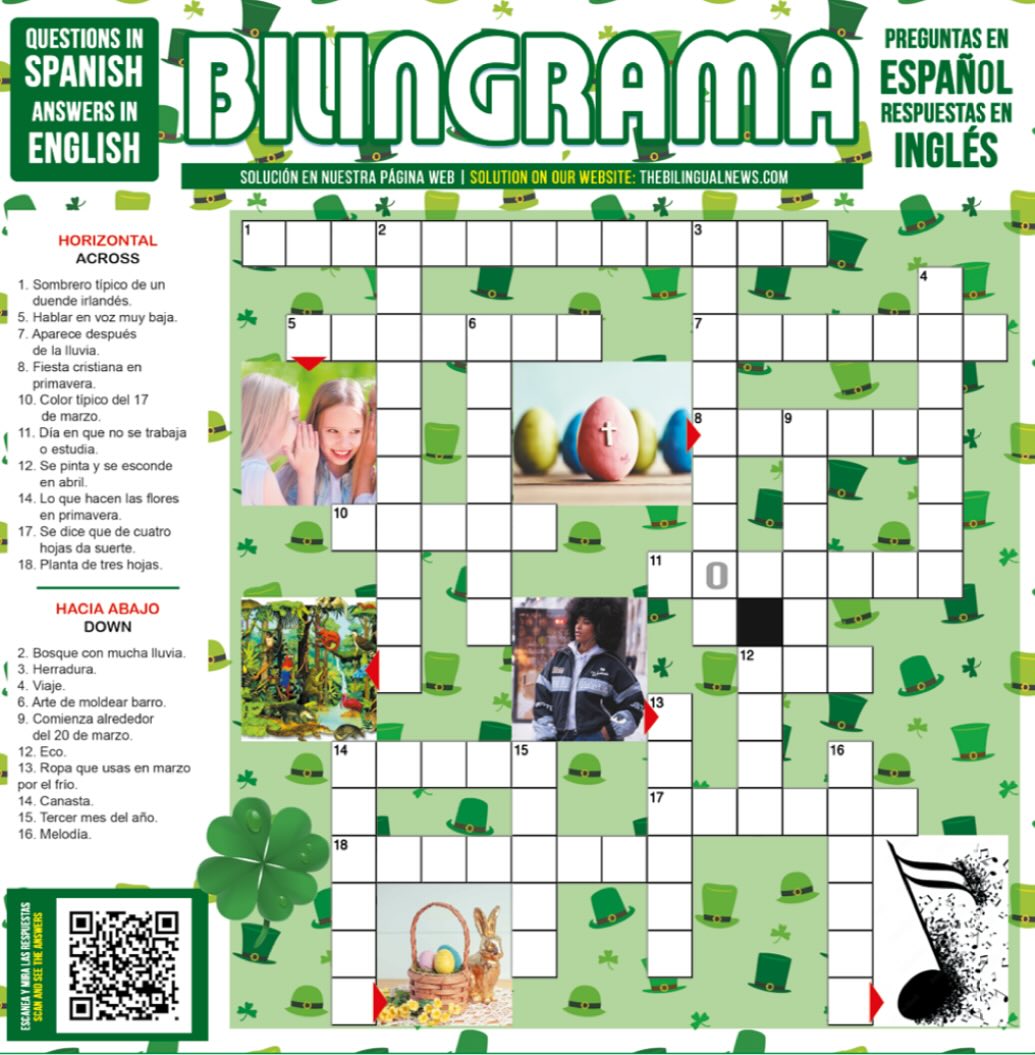 Ponte a prueba con nuestro Bilingrama. Preguntas en Inglés - Respuestas en Español. Pag 29 Respuestas en la web