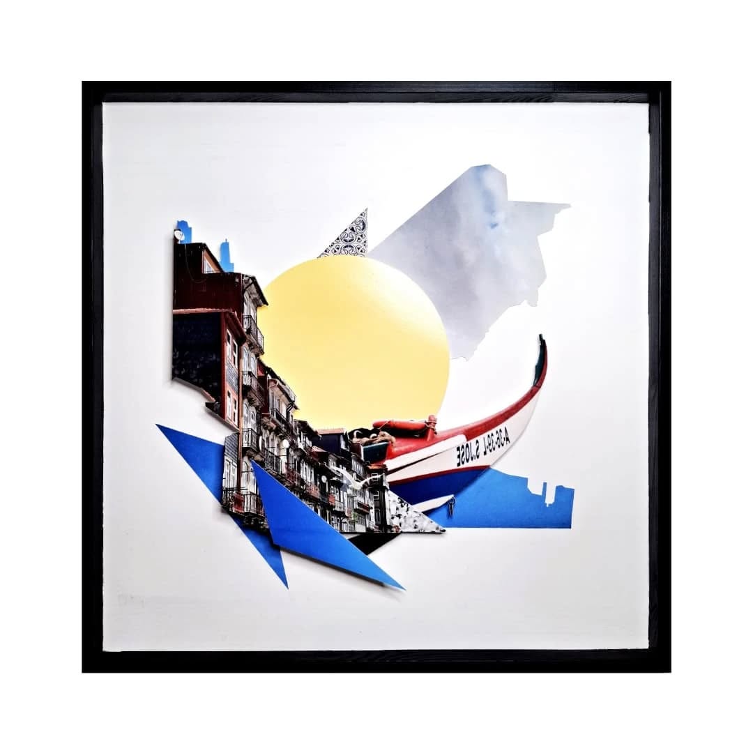 Fragmentugal II 80 x 80 cm
Fragments of Time and Space Series
Multilayered Photography collage
Taken with Nikon AF200, printed on Hahnemühle Photo Rag, black wooden frame
2025
My photographic collages illustrate how our memories fade and merge with older or forgotten ones. Over time, these memories blur together, making it difficult to accurately interpret the emotions felt in those moments. Through these works, I also confront my own fear of losing precious memories, just as I witnessed my father quickly lose a large part of his own due to Huntington Disease.
#photography #collage #analog #photo #art #waves #lights #architecture #sand #architecture #delphianopencall #travel #luxembourg #strand #praia #artist #Lëtzebuerg #nikon #nikonaf200 #lomography #portugal #porto #aveiro #lisboa #lisbon #oporto #hahnemuehle_global #boats #moliceiro #azulejos