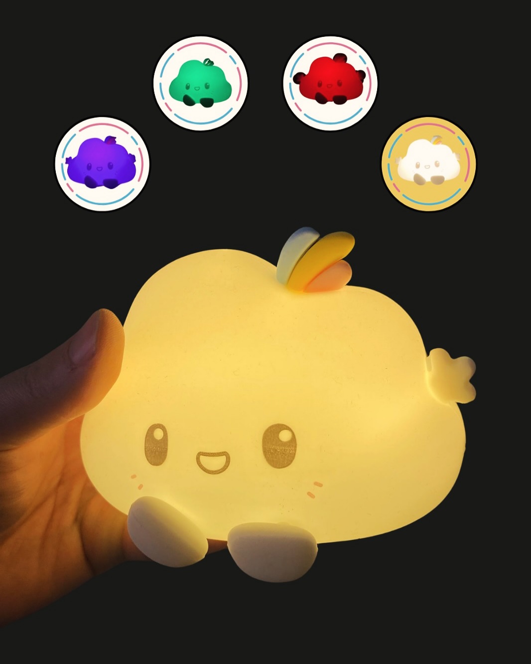 İşteee her yerde önümüze çıkan silikon dokunmatik gece lambaları 🫶🏼 çocuklar için ya da kendi çalışma alanımız için ideal bir seçenek. Dokunarak renk değiştirir, loş bir ortam sağlar. Tatlı bulut şekli ve hisli yapısı sayesinde çok mutlu olacağınız bu ürün artık satışta!