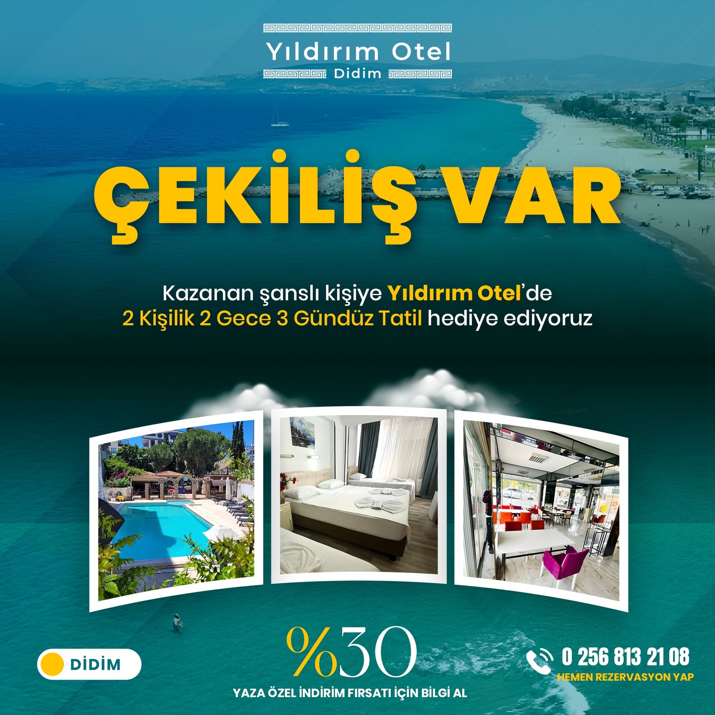 2025 Yaza Özel Çekiliş Var.
1 Şanslı kişiye ailesi ile birlikte 2 gece 3 gün Yıldırım Otel’de yaz aylarında geçerli Tatil Hediye ediyoruz!
Kazanan şanslı kişi 23 Nisan 2025 Cuma günü story'de açıklanacaktır.
Yapmanız Gerekenler;
1- Bu Gönderiyi Beğen
3- 2 Arkadaşını Etiketle
4- @didimyildirimotel 'i takip et
5- Hikayende Paylaş 🤳
İyi Tatiller.
Dilediğiniz Kadar Etiketleme Yapabilirsiniz. Aynı Kişileri Sürekli Etiketlemek Kuralların Dışındadır. (Ertelediğimiz Çekilşimizi Yeniden Yapıyoruz.)
#cekilis #otel #tatil #tatilbudur #tatilsepeti #odamax #hotels #booking #enuygun #kusadasi
#cekilis #çekiliş #çekilişvar #cekilisvar #hediye #izmir #istanbul #kampanya #didim #reels #aydin #efes #kapadokya
