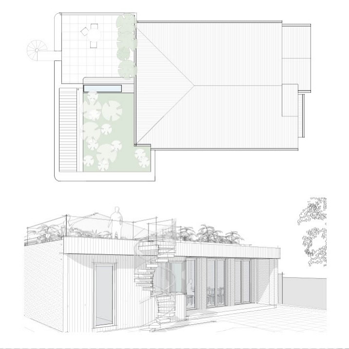 Yarraville, Melbourne ~ Enjoying working with our clients and a great team to transform this south facing backyard into a sunny roof garden and terrace!! Watch this space…