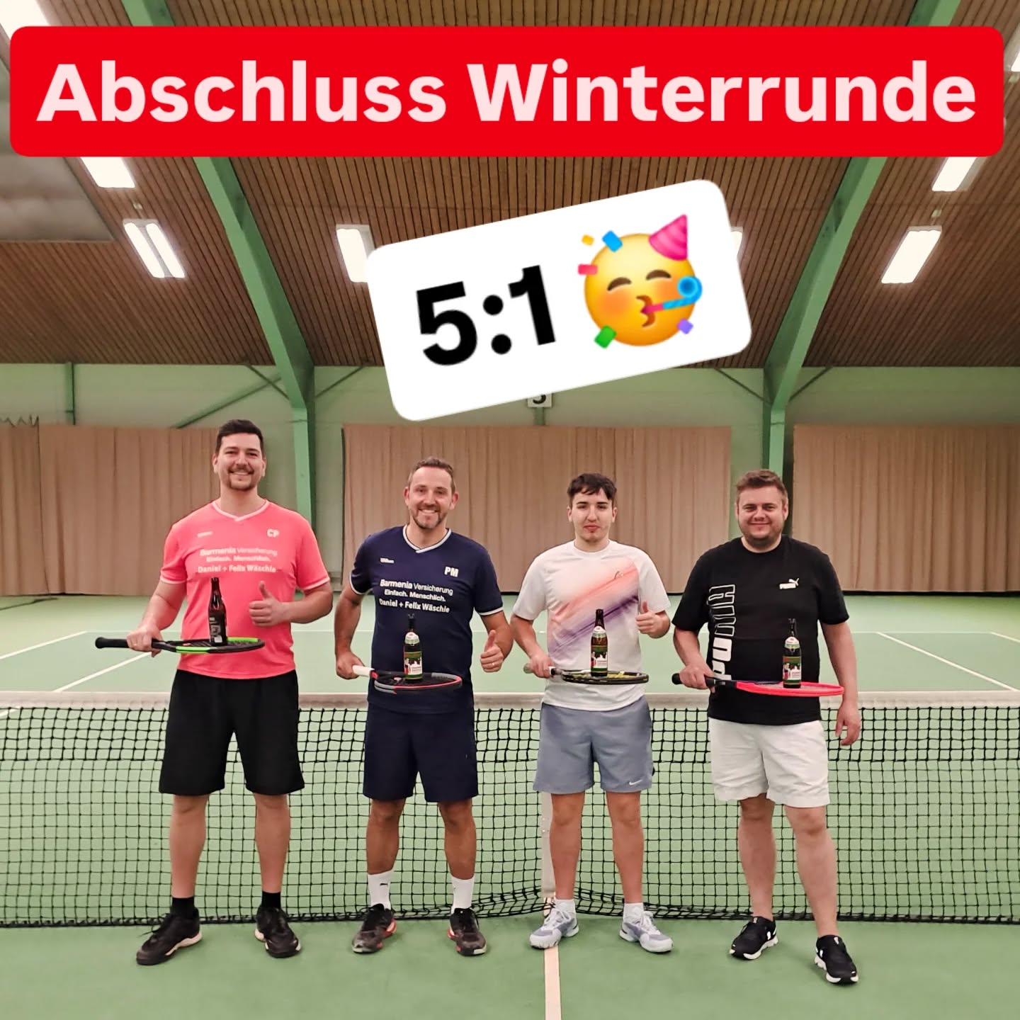 Mit einem 5:1 Sieg gegen Markelfingen beenden die Herren heute die Winterrunde 24/25. "Supergeile Spiele und eine sympathische gegnerische Mannschaft - es hat heute allen viel Spaß gemacht, top Abschluss!" Am Ende reicht es aber leider nur für den vorletzten Tabellenplatz.