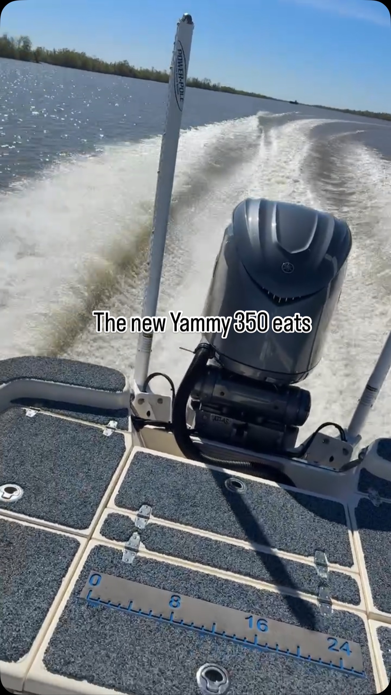 @yamahaoutboards @officialblackjackboats the new Yamaha 350 V6 eats! 58mph with 70 gallons of fuel full fishing load and t top with a 4 blade 15-1/4 x 18 pitch OFS4 powertech prop