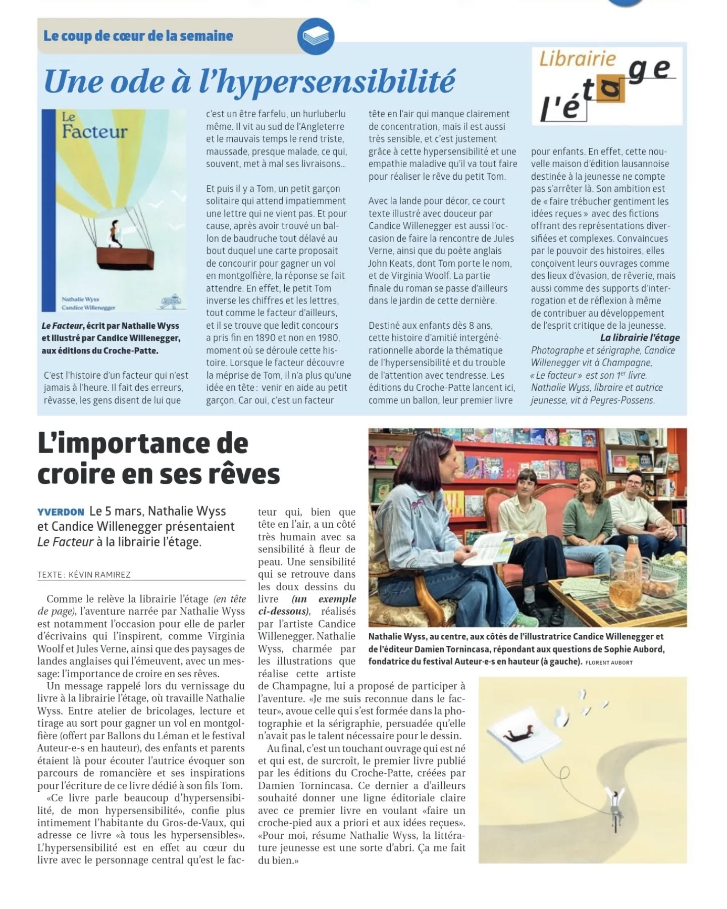 Merci au journal @laregionnordvaudois pour cet article ! 🎈🎈🎈
#hypersensibilité
#tdah
#troubledelattention
#angleterre
#johnkeats
#facteur
#julesverne
#virginiawoolf