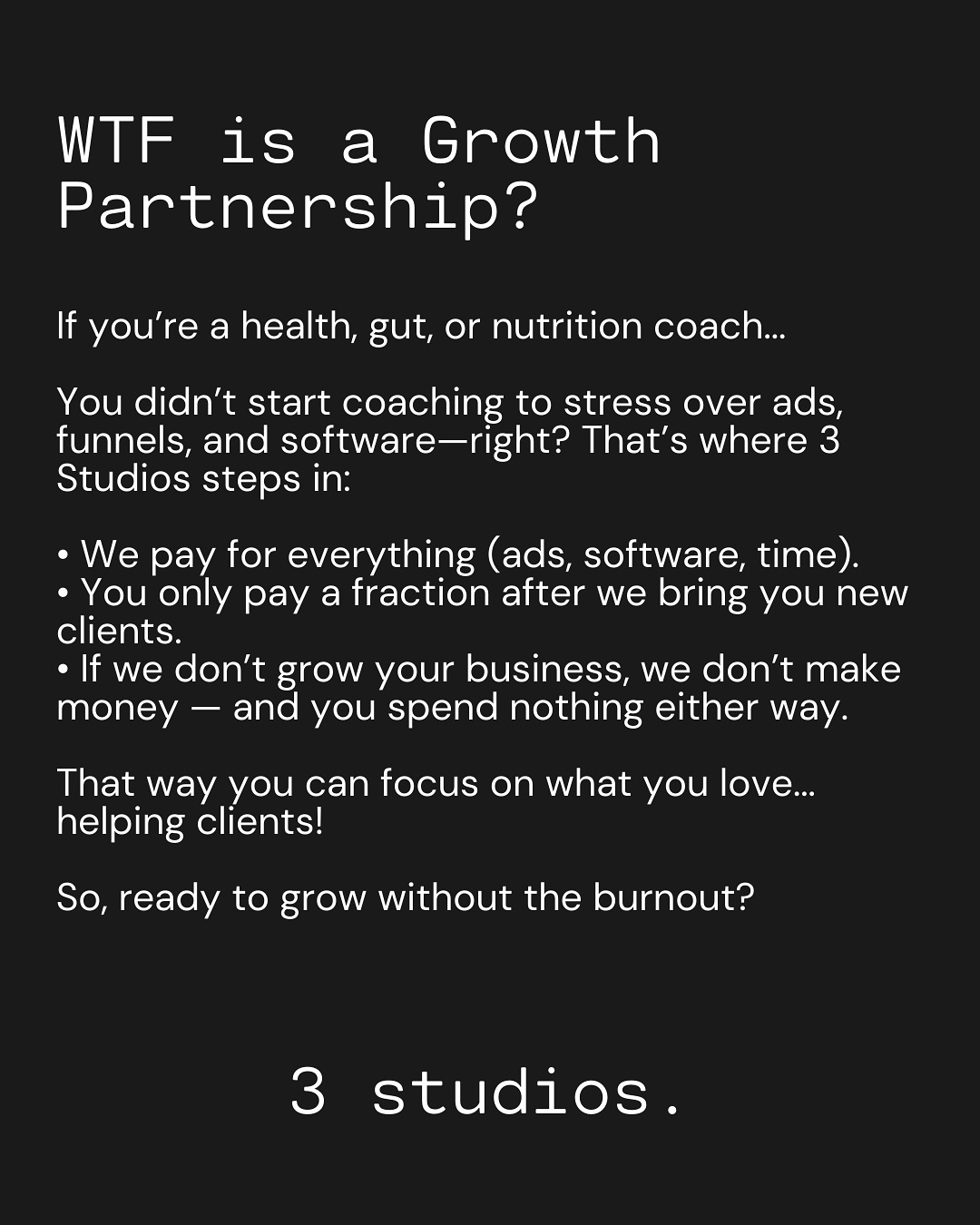 Here’s the short version — we handle your marketing, you keep your sanity, and everyone wins.
#healthcoach #healthcoaching #nutritionist #marketing