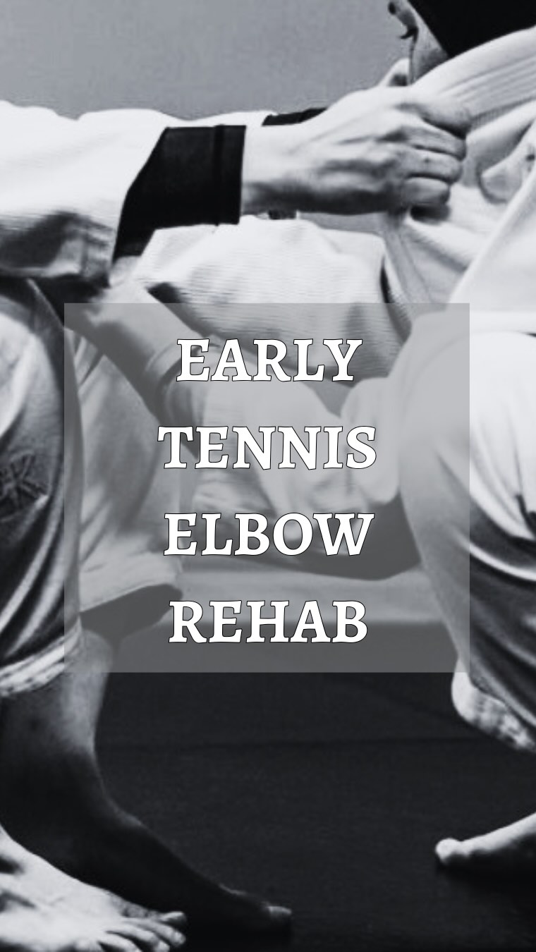 ▫️EARLY TENNIS ELBOW REHAB▫️Lateral Epicondylalgia, commonly known as tennis elbow, is a common issue that affects the common extensor tendon, which is the attachment point of the wrist extensors onto the elbow.
.
It is prevalent in BJJ as well as in individuals in their 40s who work jobs with repetitive manual tasks, such as tool use and typing. Funnily enough, it is more prevalent in these populations than in tennis players.
.
Stretching the forearm feels good for this, but as with all tendon injuries, we need to gradually load it (and not just mobilize) to get better. When acute however, tennis elbow can be quite painful, so we start with exercises that are only lightly uncomfortable.
.
As in the video, these are some exercises that I usually start people with:
1️⃣ ISOMETRIC WRIST EXTENSION: (5 reps x30sec daily) This has for a few months been my new favourite acute tennis elbow exercise!
2️⃣ FINGER EXTENSION WITH BAND (8-10 reps, 3-4x/day)
3️⃣ GRIP SQUEEZE (5 x 10-15 sec, 3-4x/day)
.
As usual, this is a general video for educational purposes only and is not intended to substitute for medical advice. Please consult a health care professional if you have pain.
.
Please comment or share if you found this helpful! 👊🏼
.
Link in bio if you live in Calgary, Alberta and want to book with us!