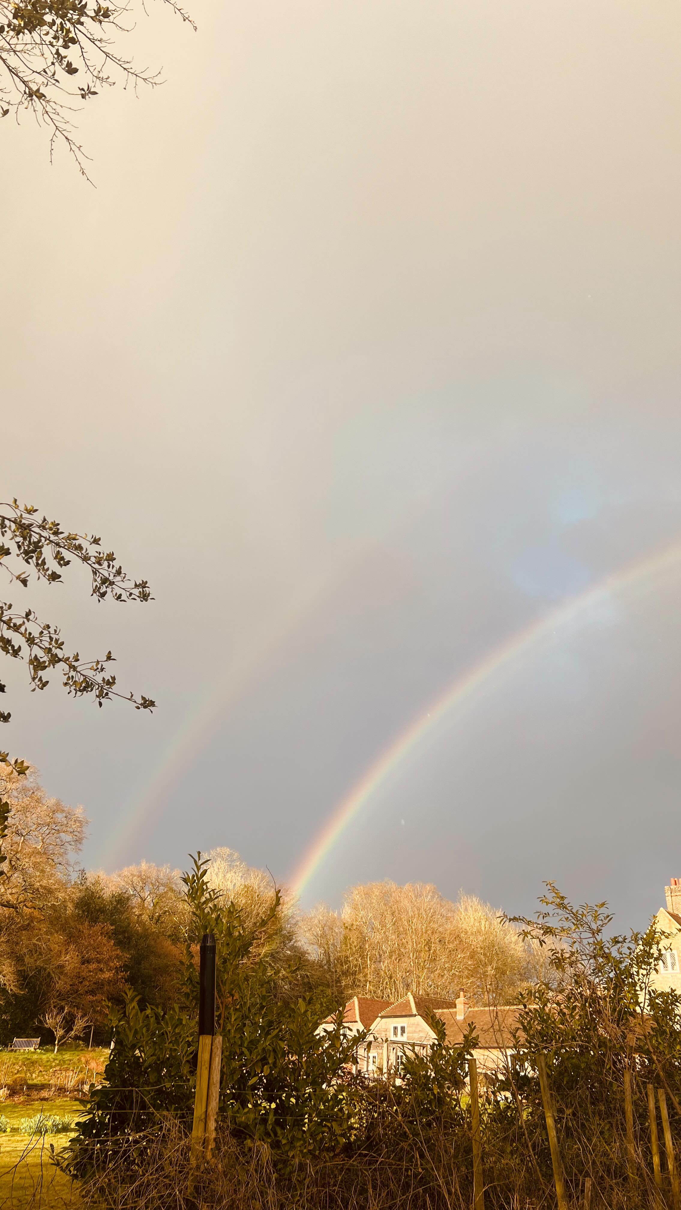 Rainbows outside and rainbows inside…