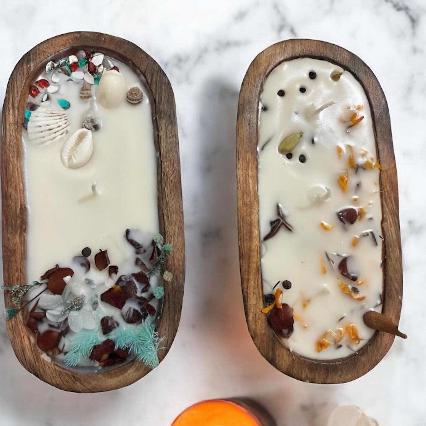 ✨ Elevate Your Space with Handcrafted Soy Wax Candles ✨
Indulge in the charm of our artisanal dough bowl candles, hand-poured with love and infused with nature’s finest elements. 🌿✨
🕯️ Crafted with Care – Made from 100% natural soy wax for a clean and long-lasting burn.
🌸 Aesthetic Appeal – Adorned with dried flowers, shells, spices, and botanicals, making each piece uniquely beautiful.
🌿 Eco-Friendly – Sustainable, reusable wooden dough bowls for an eco-conscious touch.
💫 Perfect for Any Space – Whether for relaxation, home décor, or a thoughtful gift, these candles add warmth and elegance.
DM us to order your own piece of serenity! ✨💛 #VeraHandicraftStore #HandcraftedCandles #SoyWaxCandles #AestheticDecor #homefragrance