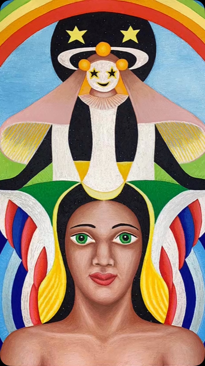 MAIDEN OF AMSTERDAM - I recently visited the Amsterdam H’ART Museum, where I explored an exhibition showcasing Amsterdam artists through the centuries. Among the many works, a three-dimensional ceramic sculpture captivated me. It was titled The Maiden of Amsterdam and had once been exhibited at the World Exhibition in Paris, where it won an award.
Inspired, I began sketching at home, curious about how my own version of a Maiden of Amsterdam might take shape. To my surprise, what emerged was a Mother Earth-like Maiden, her presence deeply rooted in nature. Atop her head, a Psilocybin spirit appeared—a mystical embodiment of expanded consciousness and transformation. The process left me astonished, it was magical!!
#Maiden #Amsterdam #soulart #oraclecards #art #visualization #inspiration #motivation #energy #Psilocybin #spirit