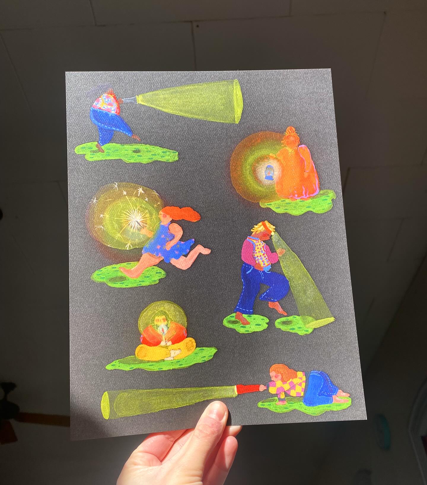 ‘Wayfinders’
Acrylic gouache on black paper.
Prints of this are available on my website!