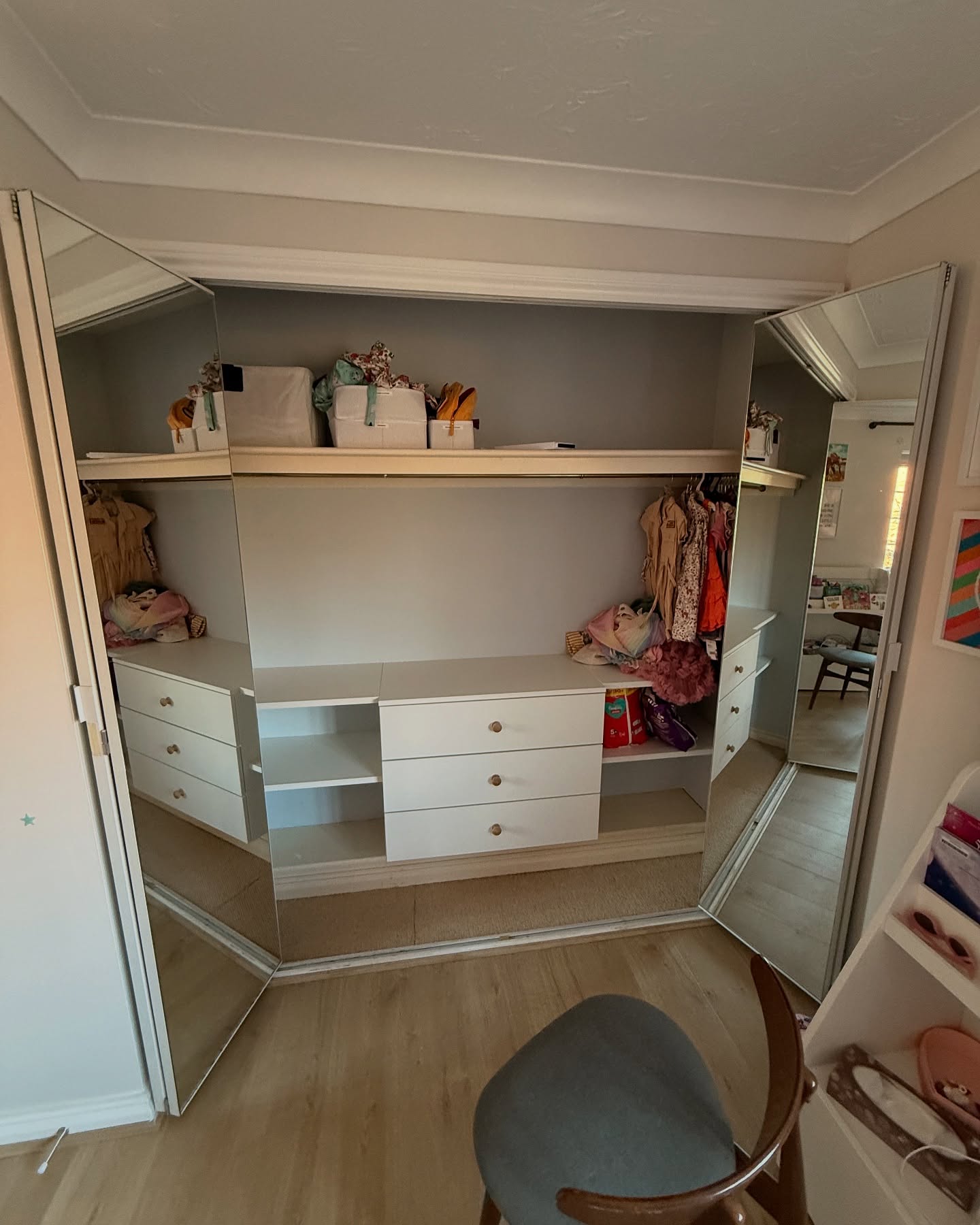 👶 Nursery Wardrobe Upgrade! 🏡✨
Maximizing storage is key when setting up a nursery, and this built-in wardrobe just got a major upgrade! I added extra shelving and drawers to make sure everything has its place—clothes, nappies, accessories, and all those little essentials.
Now, it’s a practical and stylish space that keeps things organized while making the most of every inch. Need a custom storage solution? Let’s make your space work smarter!
#CustomStorage #WardrobeUpgrade #HomeOrganization #Handyman #HorshamHandyman #NurseryStorage #SpaceSaver