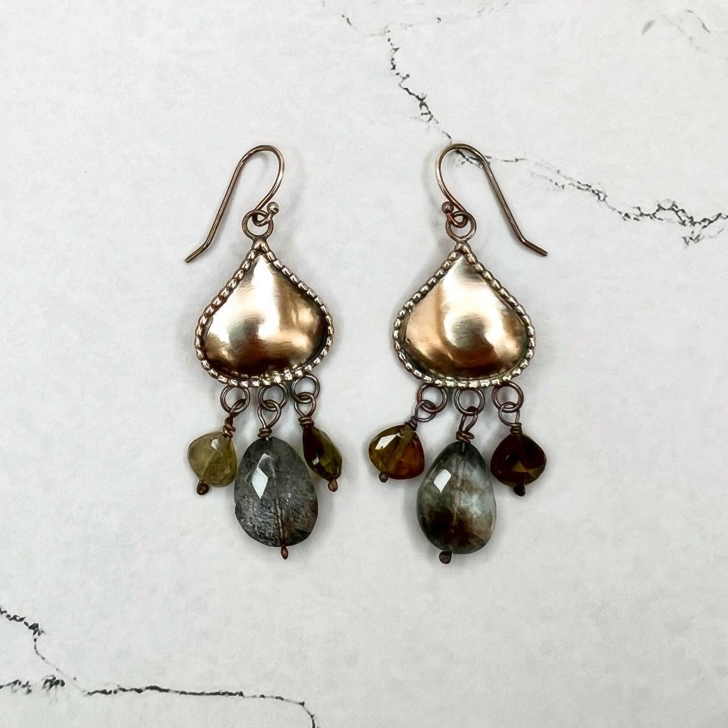Something new…#amycashjewelry #gemstoneearrings #chandelierearrings #handmade #jewelry