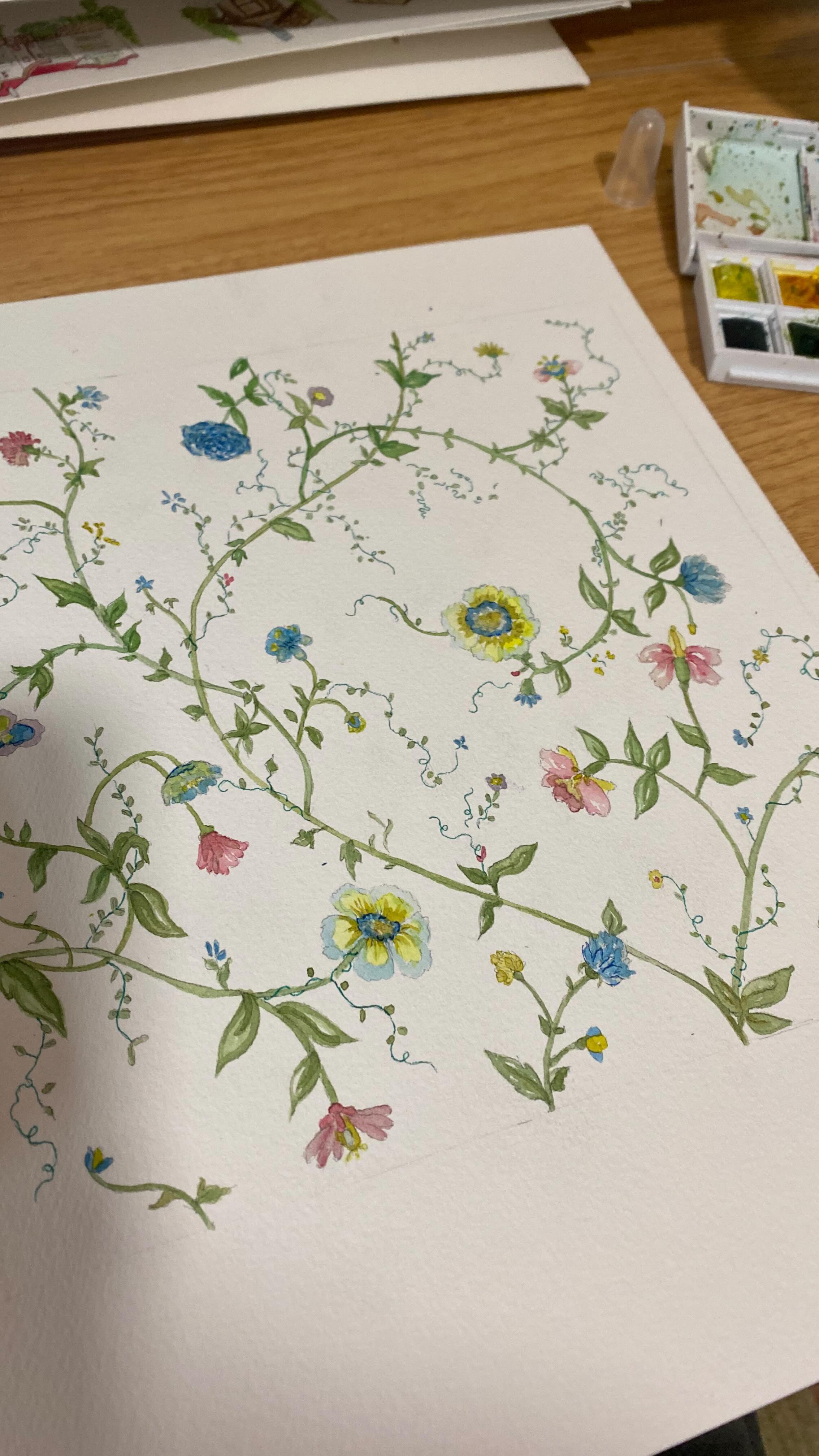 BTS of @shopbaybala spring 💓
.
.
.
#design #printdesign #process #fashion #watercolor #textiledesigner #reels #reelsinstagram #explore #fyp #explorepage #style