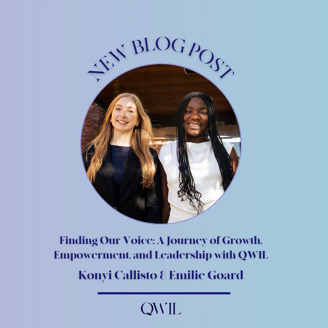 A new blog post is out! Hear from our very own WIL’s, Konyi Callisto and Emilie Goard, as they talk about navigating leadership and new experiences during their time on QWIL✨
Link in bio 💜