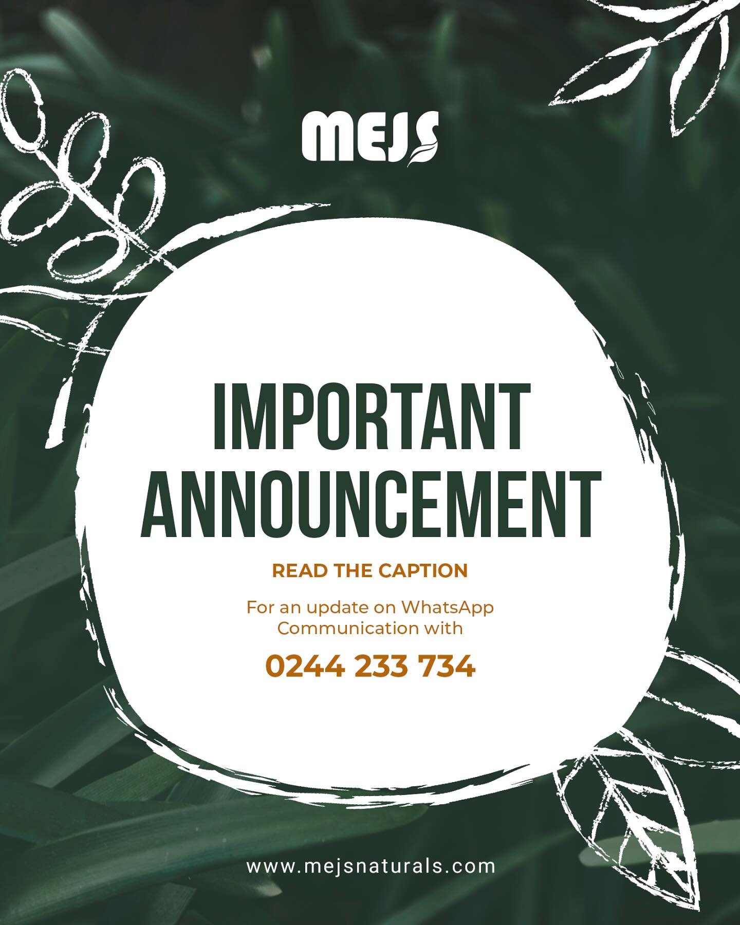 Dear MEJS Family,
I hope this message finds you well. I recently encountered a technical issue that resulted in the loss of all my previous WhatsApp messages. I apologize for any inconvenience this may cause and deeply appreciate your understanding.
If we were discussing something important or had ongoing matters, could you kindly reach out to me again? I want to ensure nothing falls through the cracks and that our communication remains seamless.
Thank you for your cooperation. Please don’t hesitate to get in touch if you need assistance or wish to continue any prior discussions.
Best regards,
Mabel.