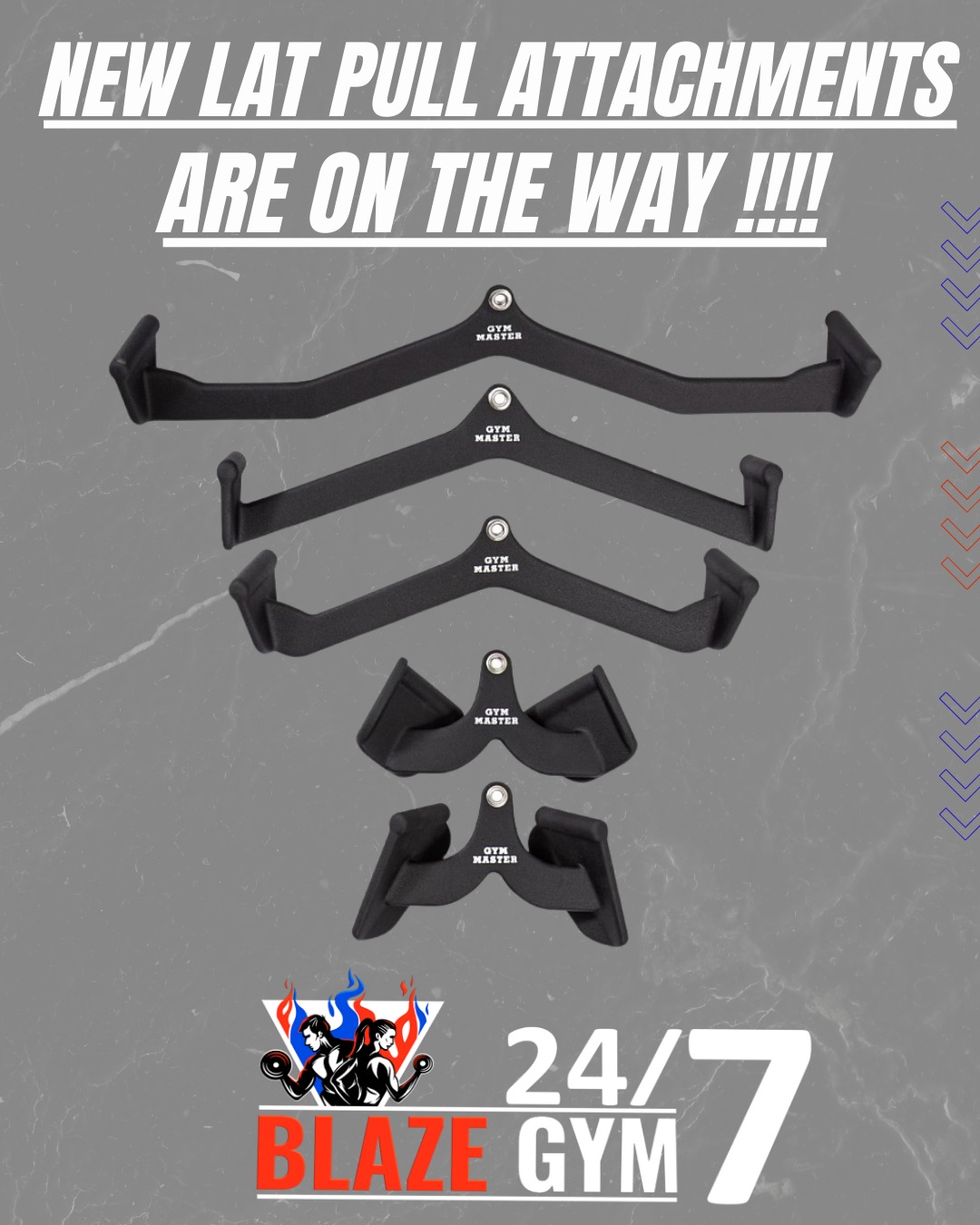 New Kit Incoming! đȘ
We're excited to announce that new lat pulldown attachments are on their way! đ„ Get ready to BLAZE Thru your back workouts with even more variety and precision.
Coming soon... so stay tuned! đ
It's time to Blaze those lats like never before! đ„
