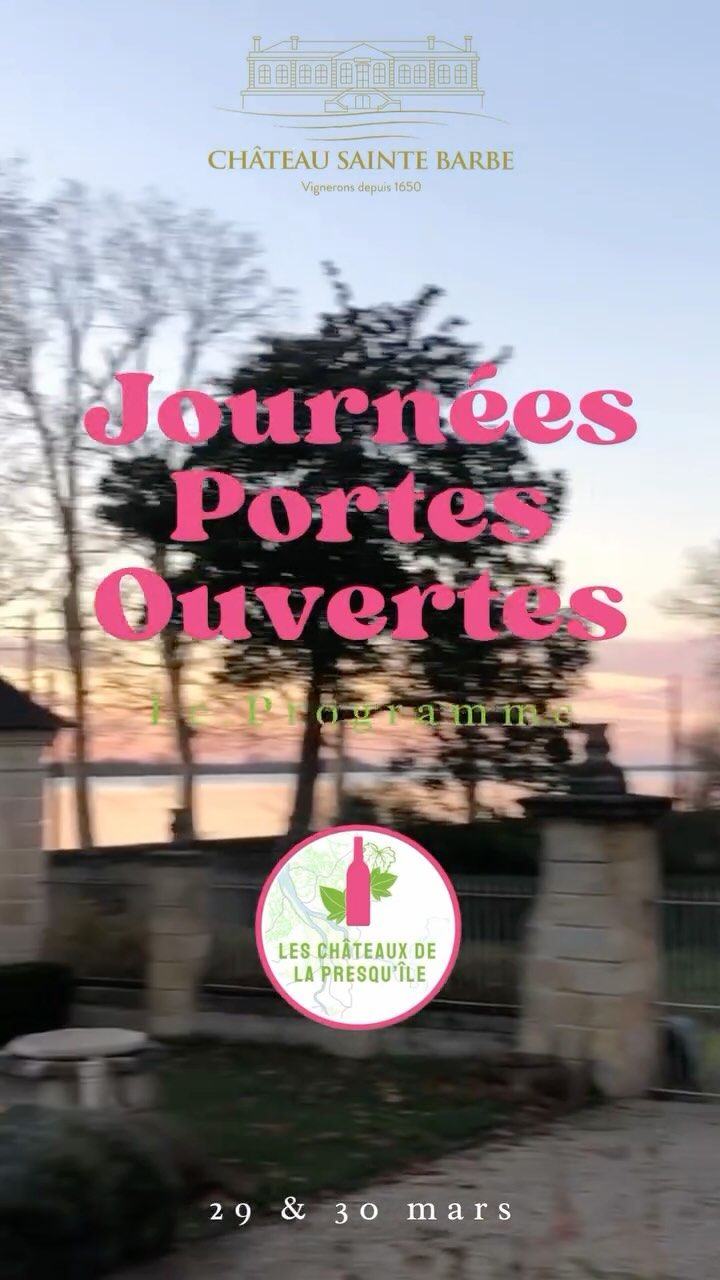 🎉Le programme 🎉
- Visites et dégustations tout le week-end ! 🍷
Début des visites à 10h30 / 11h30 / 14h00 / 15h00
- Blind test sur le vin : samedi et dimanche à 16h 🍇
- Teste tes connaissances sur le monde du vin et sur tes capacités gustatives et tente de remporter l’un des cadeaux !
- Food truck sucré par Mr churros 🍩
Crêpes, churros, café, ... de quoi prendre le goûté en toute tranquillité !
- Exposante Marie Annick Bertrand (Saint Gervais) - Broderie et couture 👗
- Découverte du disque-golf 🥏
Profitez de notre terrain de jeux pour découvrir cette activité sportive encore peu connue dans la région, convient aux petits comme aux grands !
- Jeux pour les enfants 👨👩👧👧
- Ballon, jeu de piste, mikado géant, raquette, ...
#journeesportesouvertes #vigneronindépendant #bordeauxsuperieur #planetebordeaux #bienvenuechezlesbordeaux #jointhebdxcrew #redwinelovers