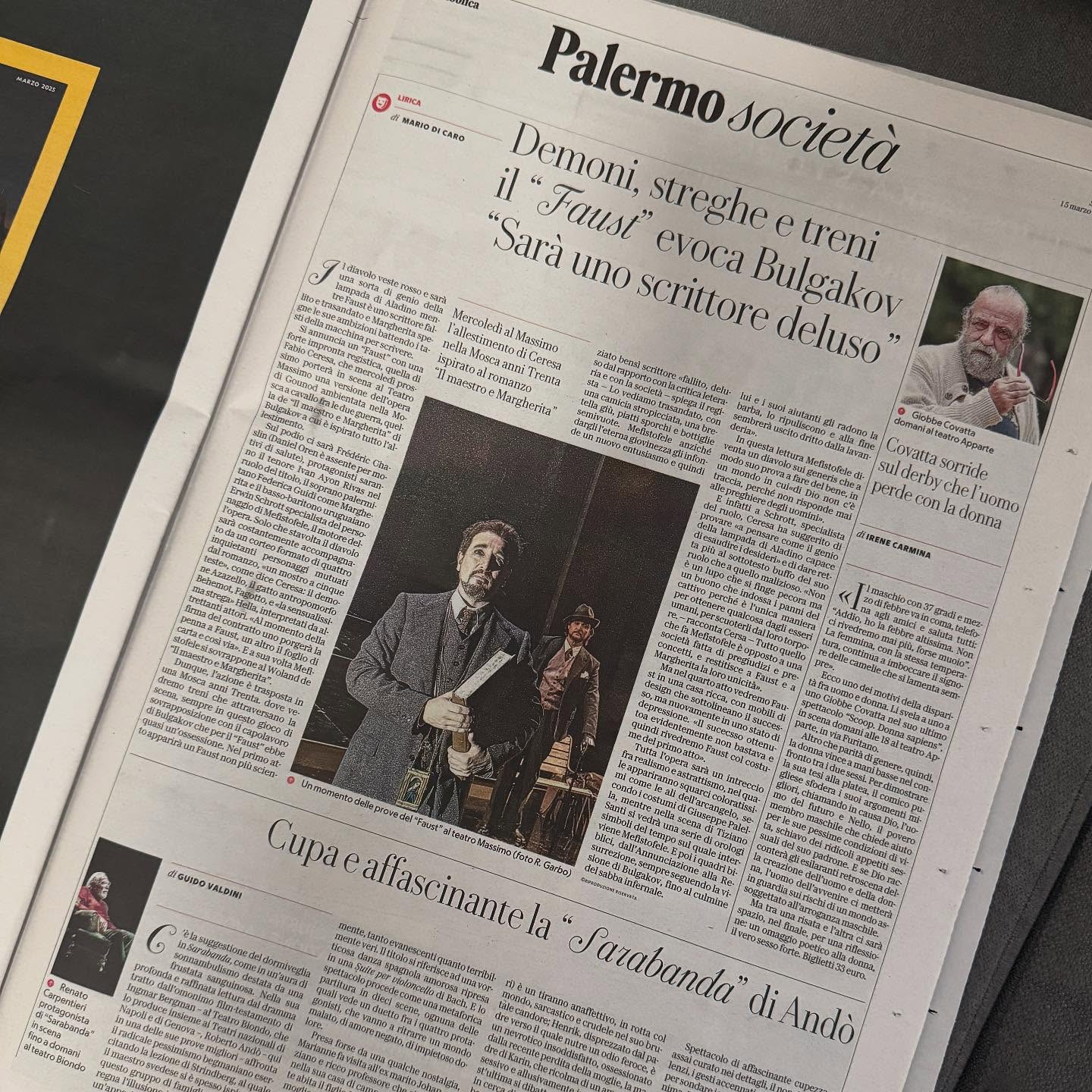 Hoje no La Repubblica, matéria sobre a estreia de Faust, no Massimo di Palermo.
#teatromassimo #palermo #valentin #faust #baritone #opera #thatoperalife #artist #beautiful #romantic #classical #classicalmusic #classicalmusician #opera #instagood #love #music #musica #musician #opera #operahouse #operalife #operalover #operasinger #operasingerlife #operasingers #operasingersofinstagram #singer #teatro #theatre #voice