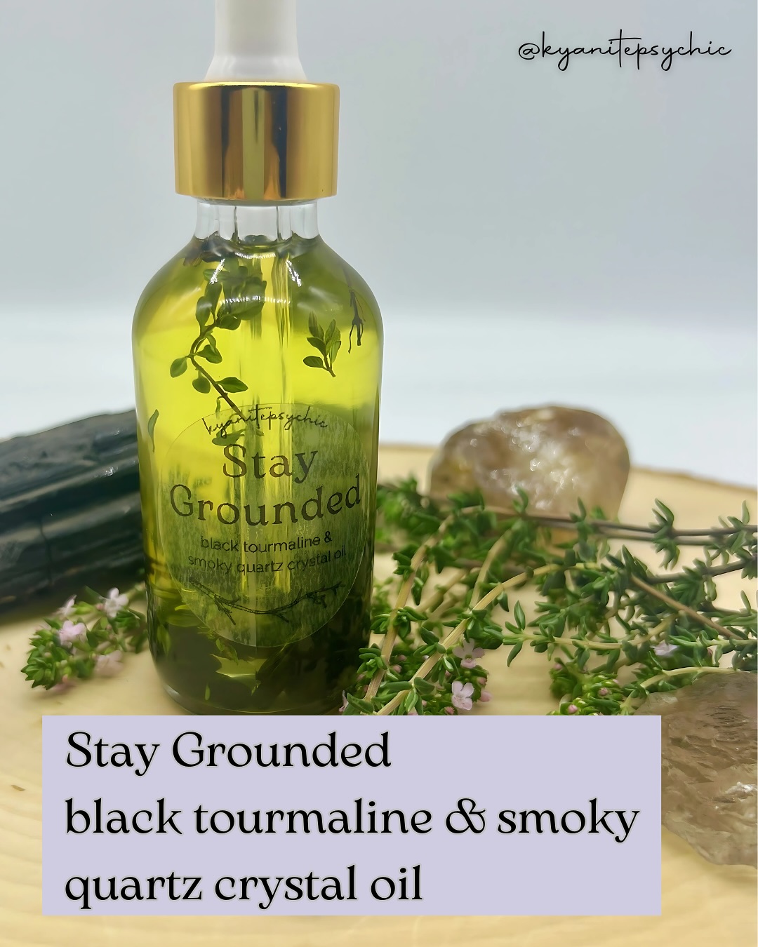 *NEW* STAY GROUNDED
I’m excited to share a new crystal infused oil blend I’ve created, now available in my Etsy shop (and soon to be at in person events in California this spring)
Stay Grounded
black tourmaline & smoky quartz infused oil
🌿 This oil was created with powerful ingredients and intention to help keep you calm, grounded and connected to the earth’s energy.
🌿 It is scented with a blend of frankincense, patchouli, cedarwood and lavender essential oils.
🌿 The majority of herbs in this blend were grown organically in my garden here in Southern California.
🌿 You can use this oil in ritual on the physical & energetic body, or to anoint candles, sachets, talismans and physical spaces while holding the powerful intention to connect to the earth’s healing energies.
To purchase, visit my 🔗 in bio or kyanitepsychic.etsy.com
#staygrounded #grounding #crystaloil #smokyquartz #blacktourmaline #crystaloil #crystaloils
