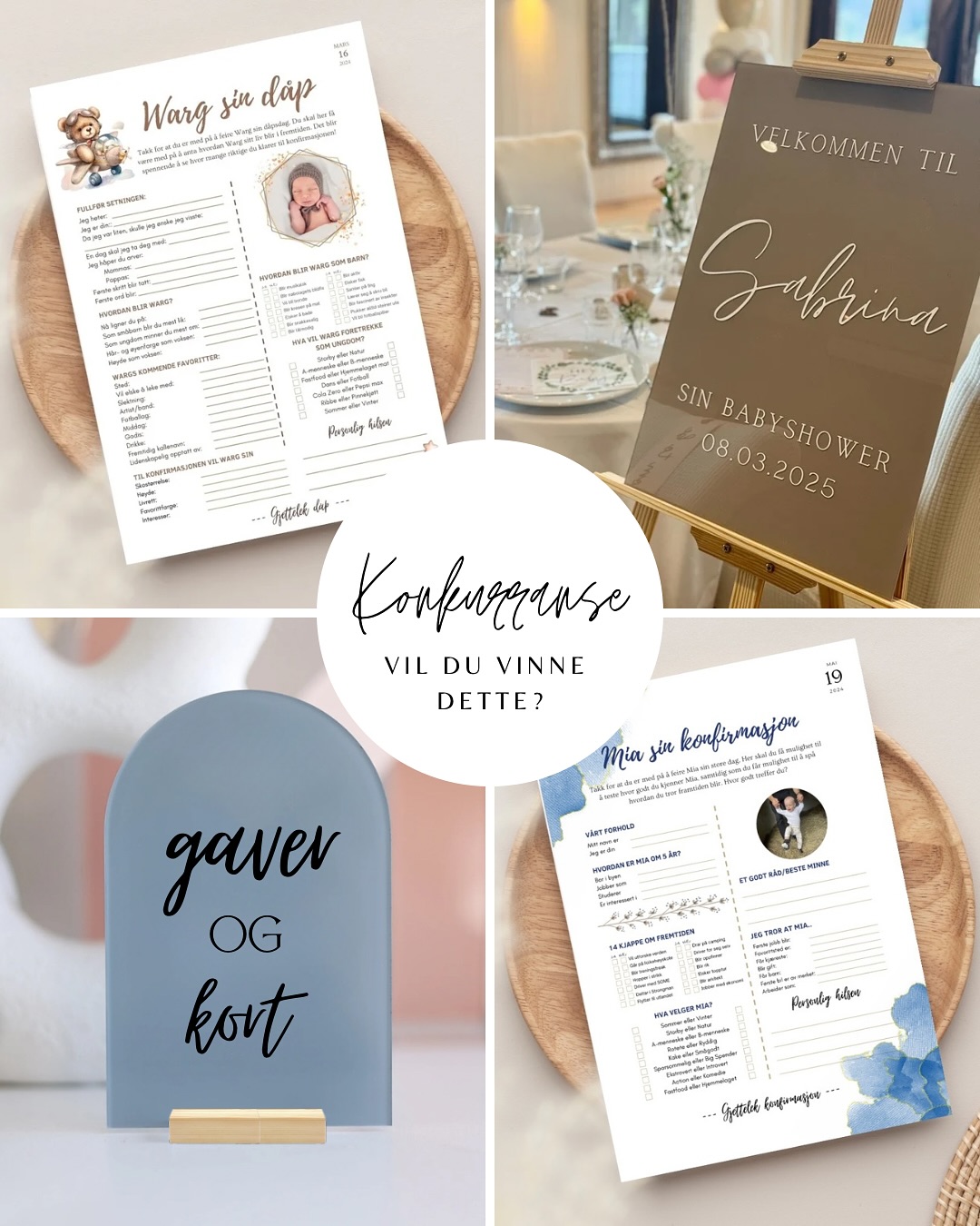 Giveaway✨ Avsluttet. Gratulere @linn_turid 🌟 Vinn en totalpakke med våre favorittprodukter til valgfri begivenhet + et gavekort på 300kr!
Inkluderer dåpsark/konfirmasjonsark/bryllupsark, velkomstskilt, bordskilt (2 x valgfri) og gjesteboksplakat.
Alt du trenger å gjøre er å:
- Lik denne posten
- Følge @Dahl_ia.no og @Solaastrikk
- Tagg en venn i kommentarfeltet
Du kan delta så mange ganger du ønsker. Blir deltakelsen stor trekker vi flere vinnere.
Vinner trekkes 1.4🌸
PS! Har du bestilt våre produkter og du ender opp med å vinne vil du få refundert hele beløpet ditt.
#solaastrikk #reklame #velkomstskilt #dåp #konfirmasjon #bryllup #selskap #babyshower #selskapsleker#spådomsark #dåpsark #konfirmasjonsark