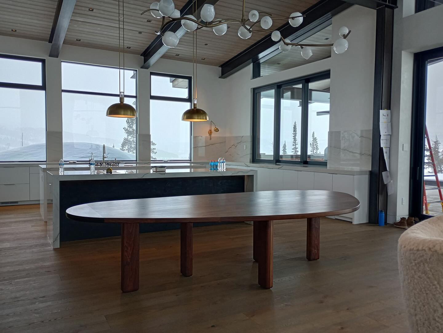 So proud to have worked on this piece with Alder & Tweed! Giant walnut dining table and came out great!