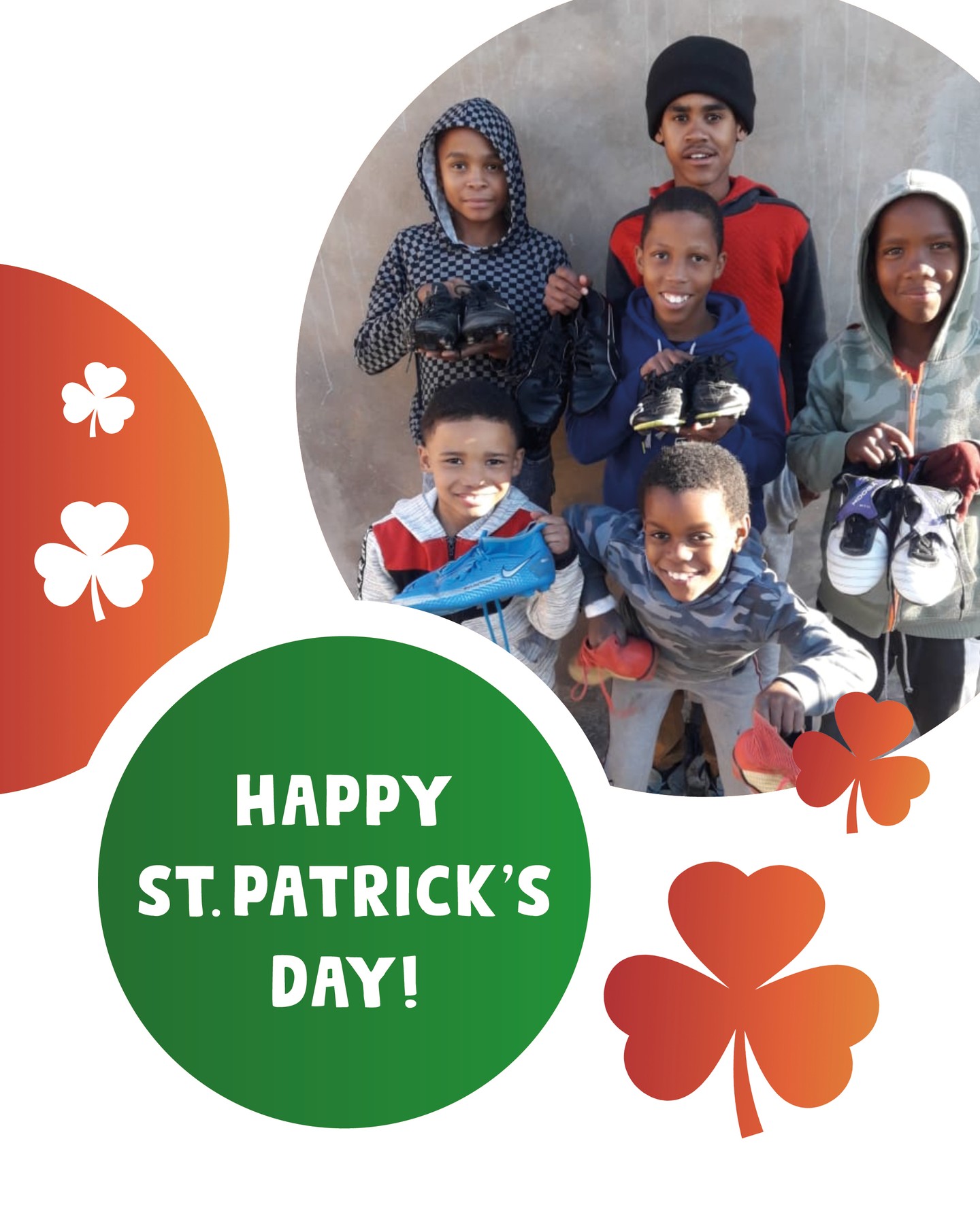 Happy St.Patrick's Day! 🍀🇮🇪
Here at Our Shoes, we are celebrating a little differently this year! Let's make this St. Patrick’s Day GREEN by giving back!
Donate your pre-loved shoes to be re-used by the children in the townships of South Africa! 💚