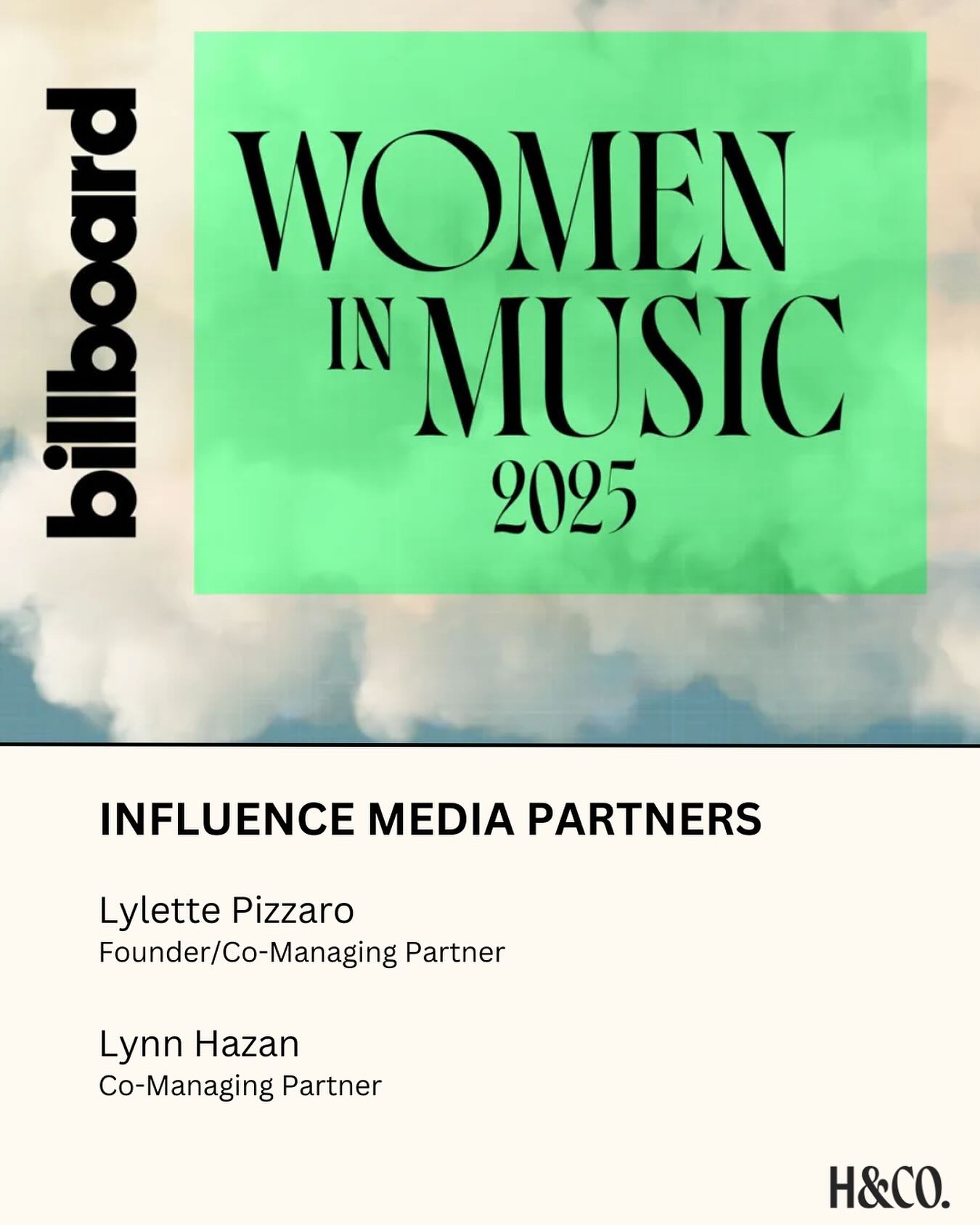 Congratulations to @influencemediapartners leading ladies Lylette Pizarro and Lynn Hazan for being honored on Billboard’s 2025 Women in Music list 💐💞