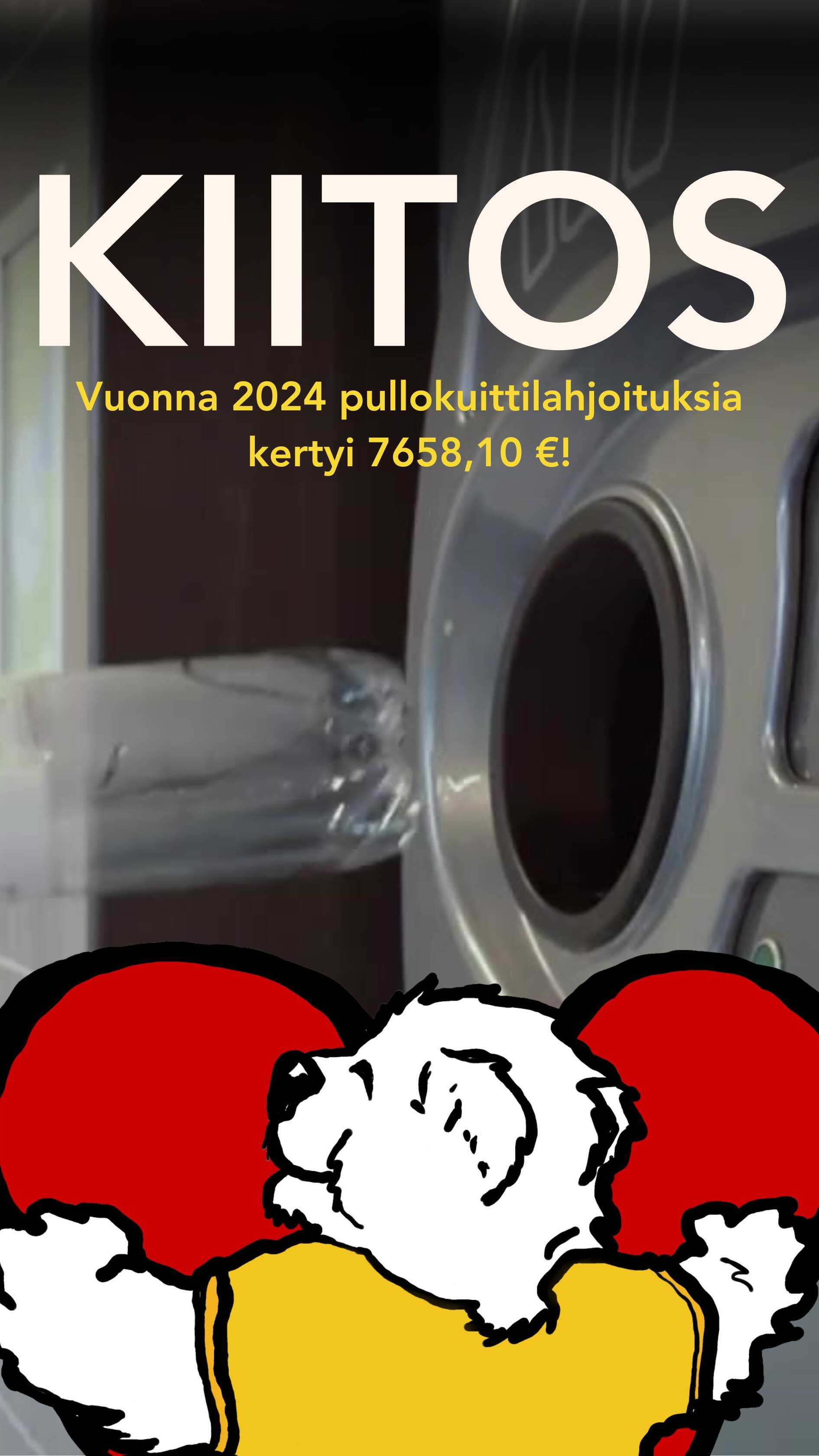 Viime vuonna lahjoititte yhdistyksellemme 7658,10 euroa pullokuitteina! Lämmin kiitos jokaiselle lahjoittajalle ❤ Pieni apu on suuri tuki!
Keräyslippaamme löydät Kotkan Prismasta, Haminan S-Marketista, Kotkan K-Citymarketista ja Haminan K-Supermarket Kanuunasta.