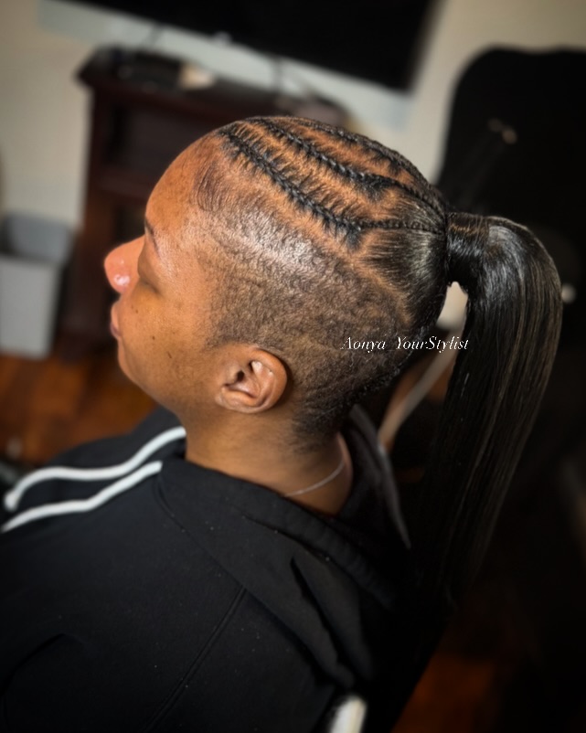 Extended PonyTail
Adding: Braided Design
Color :1B
#ponytail #neatbraids #sleekponytail