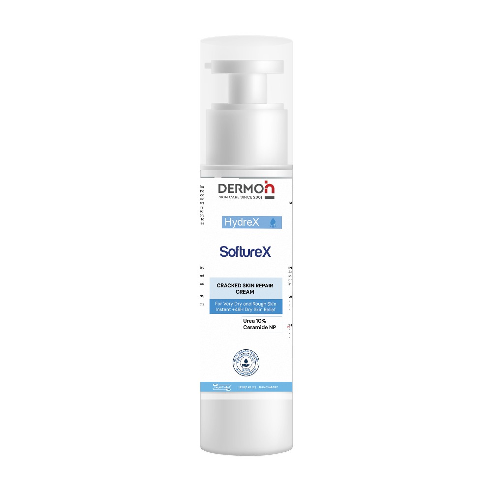 oftureX Cream is an advanced moisturizing solution for dry to extremely dry feet. It intensely hydrates, leaving the skin soft, smooth, and rejuvenated. Designed to reduce thickened skin and calluses, it is enriched with Urea and Ceramides. Clinically proven, SoftureX Cream delivers immediate and long-lasting hydration for up to 48 hours. It prevents moisture loss, strengthens the skin's natural lipid barrier, soothes extremely dry skin, and effectively repairs cracked heels. Suitable for individuals prone to Xerosis, Psoriasis, Diabetes, and mature skin, it also serves as an excellent adjunctive care product.
————
#DERMOiN #SULSAL #SULSAL_CLEANSING_GEL #sulsal_soap #NROMSI #NORMSI_CLEANSING_GEL #DRYSEN_CLEANSING_GEL #HYDRA20 #HYDRA20_CREAM #HYDRA20_SYNDET_BAR #HYDRA20_SOAP
#Demoin #hydrex #softurex #urea #cracked_heel #foot_balm