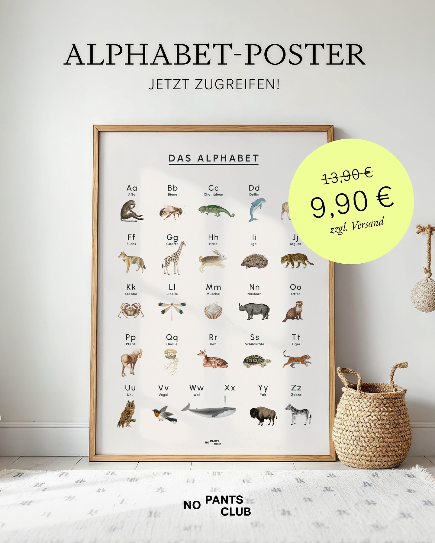 Neues ABC-Poster ab jetzt erhältlich 🥰
Wir waren auf der Suche nach einem süßen Alphabet-Poster für die Zimmer unserer Kinder – leider vergeblich. Daher haben wir nun selbst eins entworfen und freuen uns täglich total über den cleanen Look und die schönen Vintage-Tiere. Die Kinder lieben es auch!
Welcome offer: 9,90€ zzgl. Versand
Maße: 50x70 cm
Bestellungen gerne an: wiebke@nopantsclub.de oder via NPC-Shop (Link in Bio).
#kinderzimmer #abcposter #kinderposter #nopantsclubmünchen
📷 Foto 2+3: @lisa.efpunkt (lieben Dank!!)