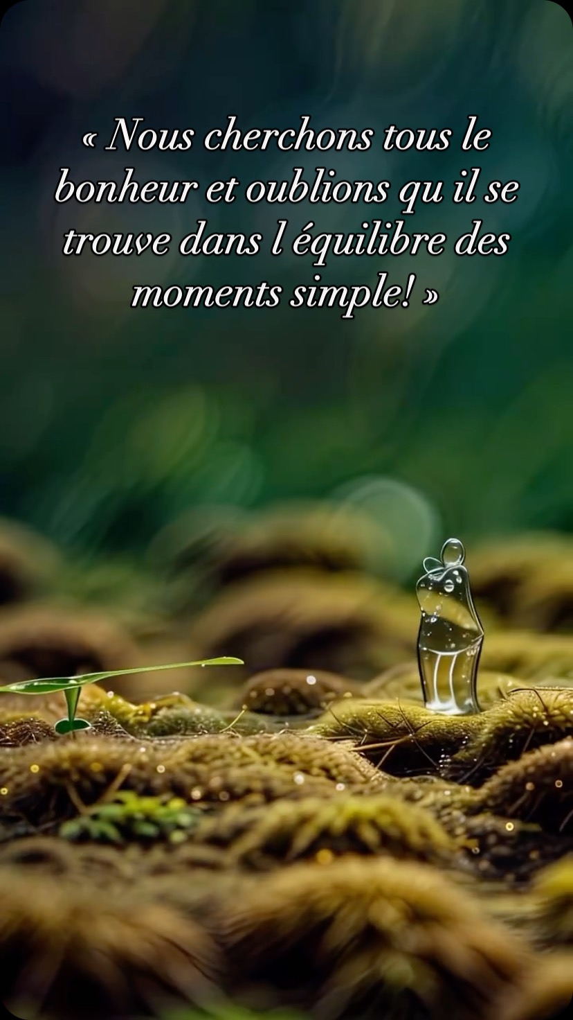 ✨ L’Énergie En Équilibre ✨
Nous cherchons tous le bonheur et oublions qu’il se trouve dans l’équilibre des moments simples!
La vie n’est pas une course effrénée vers un horizon inaccessible, mais une danse entre donner et recevoir.
Prends le temps d’écouter ton corps, de nourrir ton âme, de te connecter avec la nature qui t’entoure.
Le vrai pouvoir ne vient pas de l’agitation constante, mais de ces instants de présence où ton énergie s’aligne avec l’univers.
Aujourd’hui, j’ai choisi l’équilibre. Et toi?
Je vous accompagne sur ce chemin !🌿🔑🌿
https://www.lenergieenequilibre.com/book-online
#ÉquilibreÉnergétique #BienÊtre #MomentsSimples #Présence #Harmonie
