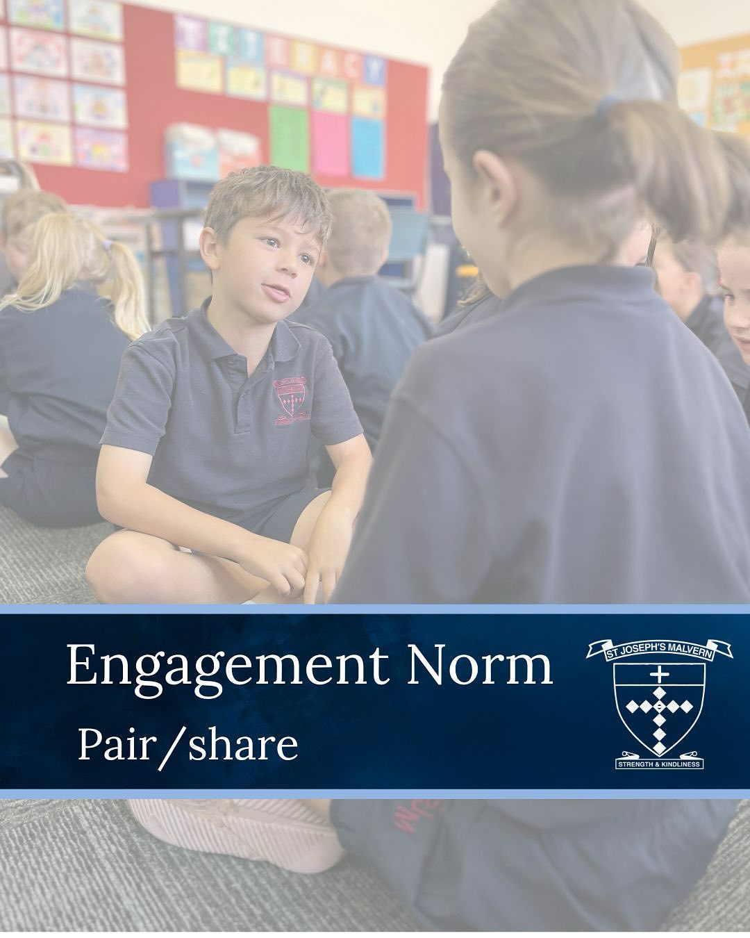 Our Juniors in Action - At St. Joseph’s, we embed the Think-Pair-Share strategy across all year levels to ensure every student is actively engaged in their learning. This simple yet powerful technique gives students time to process their thoughts, discuss ideas with a partner, and refine their responses before sharing with the class. By making this approach a regular part of our teaching, we ensure all students have the opportunity to contribute, reflect, and learn from one another.