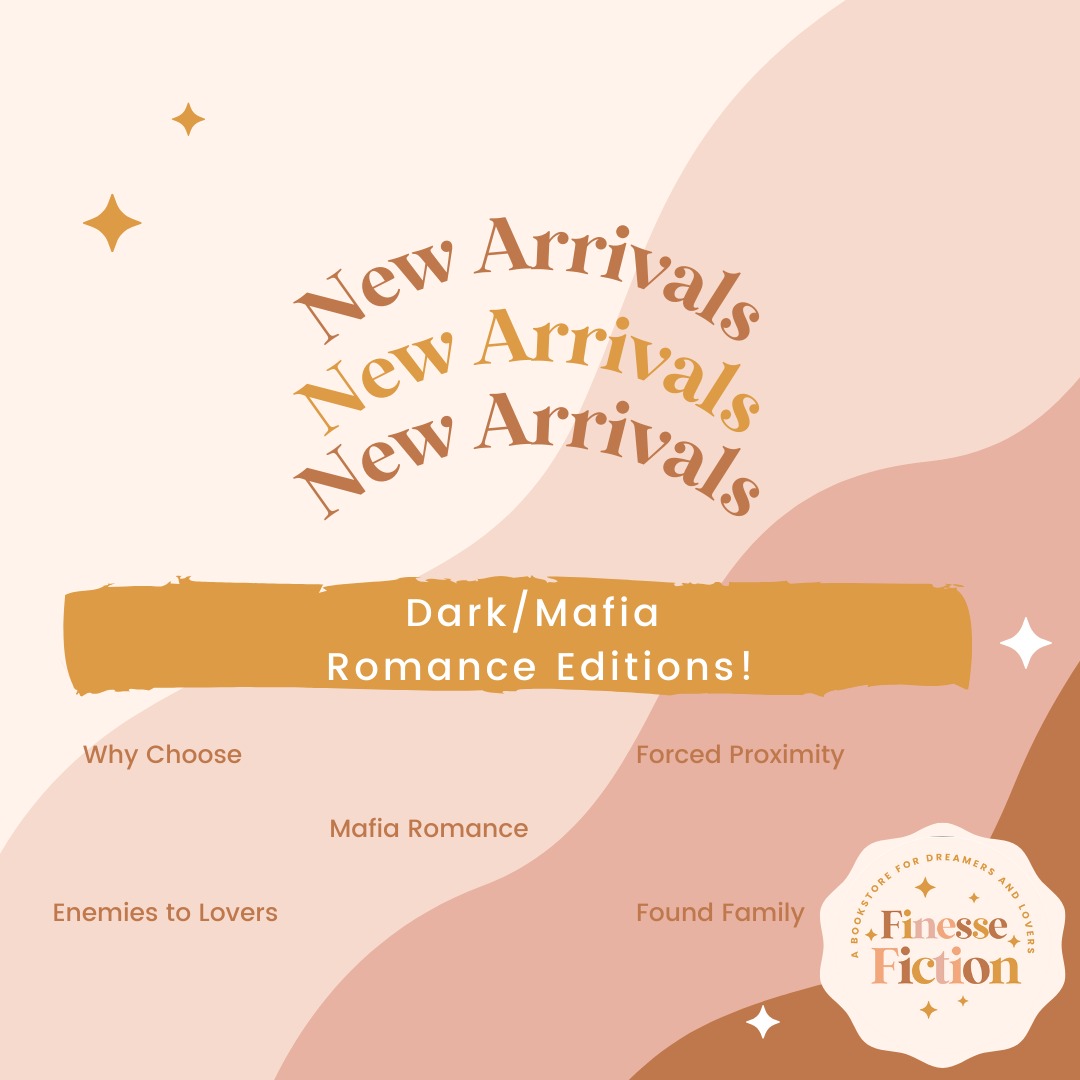 Dark and Mafia Romance have become a crowd favorite at our pop-ups, and we're thrilled to expand our collection! Here are just a few of our newest favorites, available now. Stay tuned for even more romance editions as we continue adding fresh titles! You can also grab these in person at our upcoming pop-ups on March 30 and April 5.
What other books or tropes should we keep an eye on? Let us know! #romancebooks #popupshop #finessefiction #bookstagram
