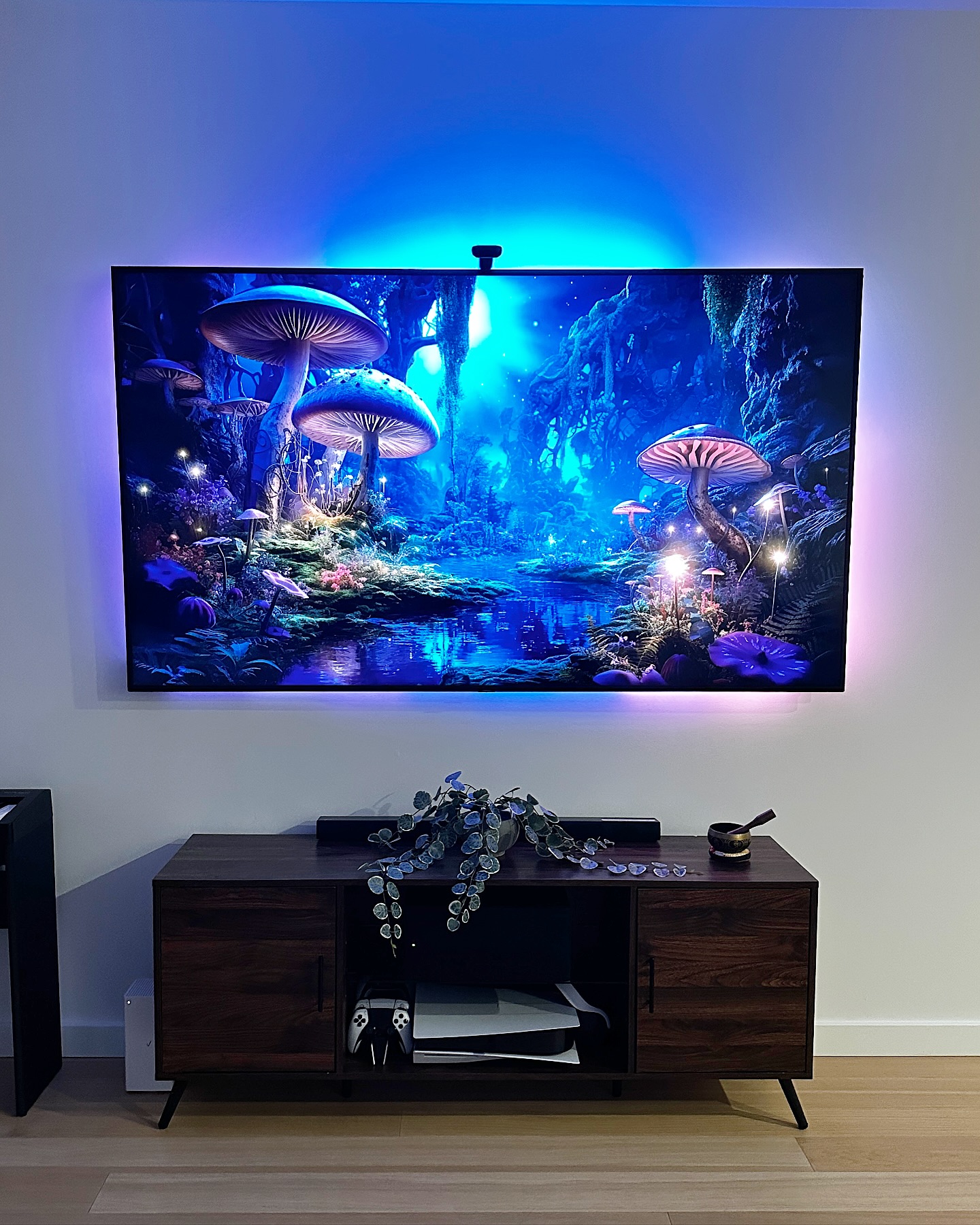 Huge 82” mounted with wires hidden and LED display for my man @ajay0255 in #NorthernVa #FullTiltTv