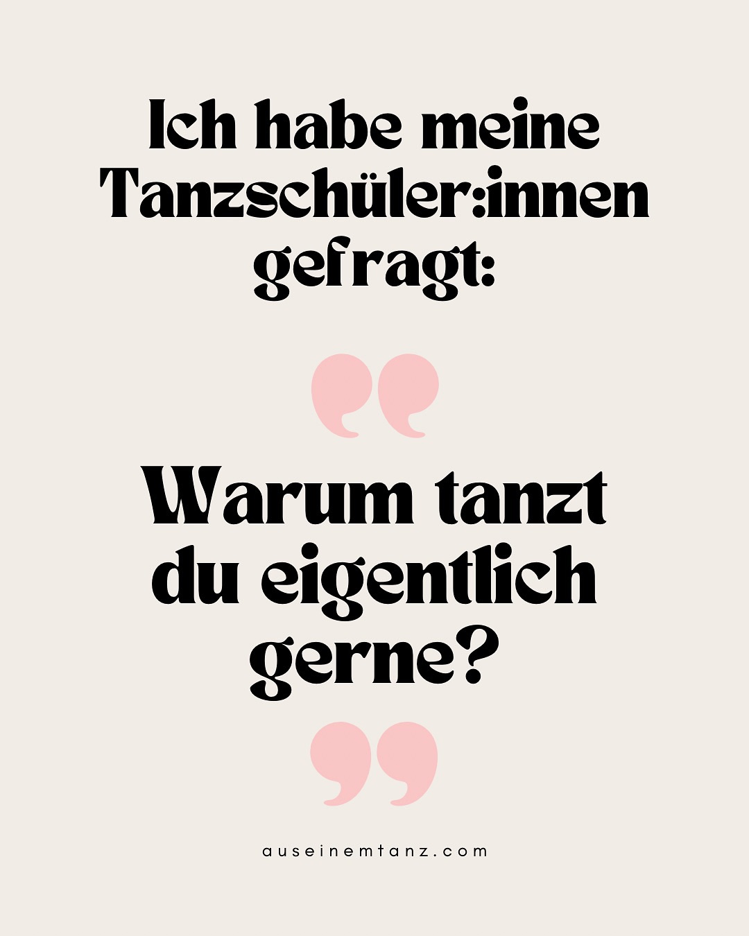 Es ist gut manchmal zu fragen warum man eigentlich etwas macht…🤔❓🤔
Genau das habe ich gemacht und meine Tanzschüler:innen gefragt, warum sie eigentlich zum Tanzen kommen. Woche für Woche!
Die Antworten waren erstaunlich, bezaubernd, lustig, ernst, voller Selbstvertrauen und ja, auch Liebe.
Sie stammen von Kindern in unterschiedlichen Lernstadien und aus verschiedenen Altersstufen, von 5 bis 13 Jahren. Ich lieb sie alle, diese Antworten, so einfach frei herausgesprochen!
Manchmal muss man fragen, warum man etwas macht und auch warum man etwas (noch) nicht macht😉 wann fängst du also damit an?
#goforwhatevermakesyouhappy
#auseinemtanz #kindermund #kinder #children #warum #tanzen #tanzpädagogik #sprüche #deinwarum #liebe