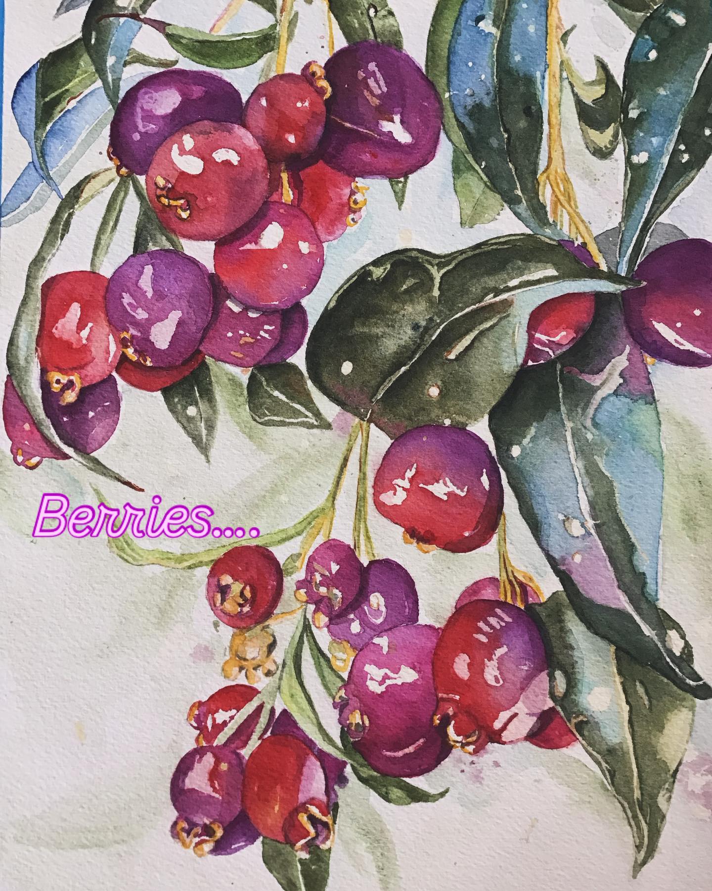 Just a little berry love to keep me going while waiting for Cyclone Alfred to arrive 🌀⏳💨🎨