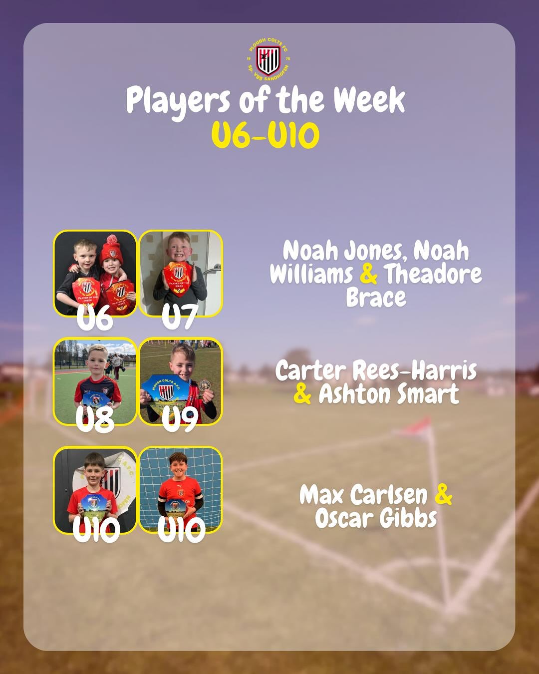 Our junior section players of the week
Well done all!
📷 @partonmedia