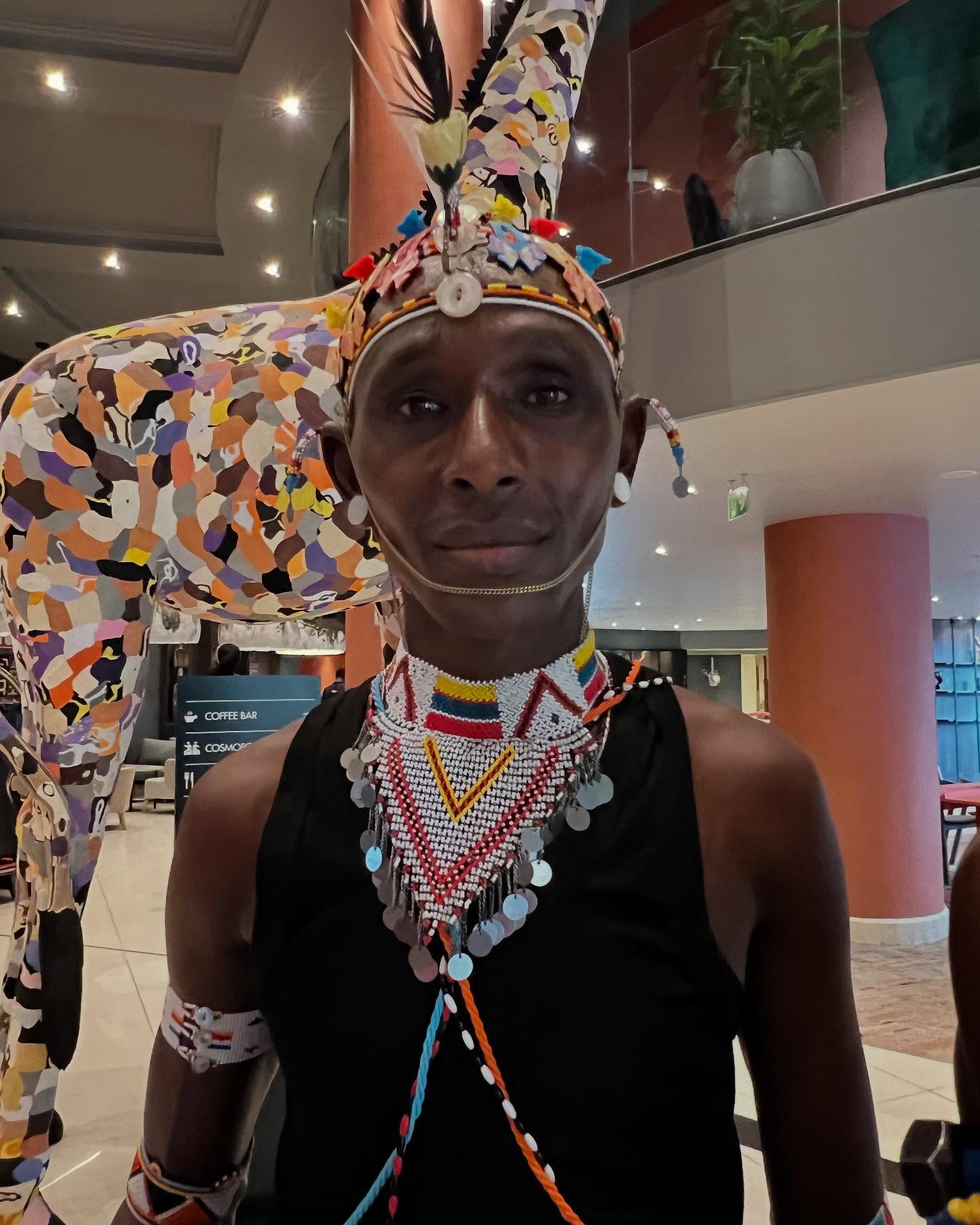 At the Pullman Nairobi Upper Hill, four Maasai tribesmen perform the Adumu jumping dance under the watchful eye of a giraffe in the lobby. But life-size multi-coloured sculpture ‘Mama’, with her long eyelashes, is made entirely of rubber. She’s just one of the fantastic works of art formed from thousands of pairs of discarded flip-flops by Ocean Sole.
#accorhotels #pullmanhotels #pullmannairobi #pullmannairobiupperhill #maasai #maasaidance #oceansole #oceansoleafrica #travelwriter #traveljournalist #kenyatravel #kenyatravels